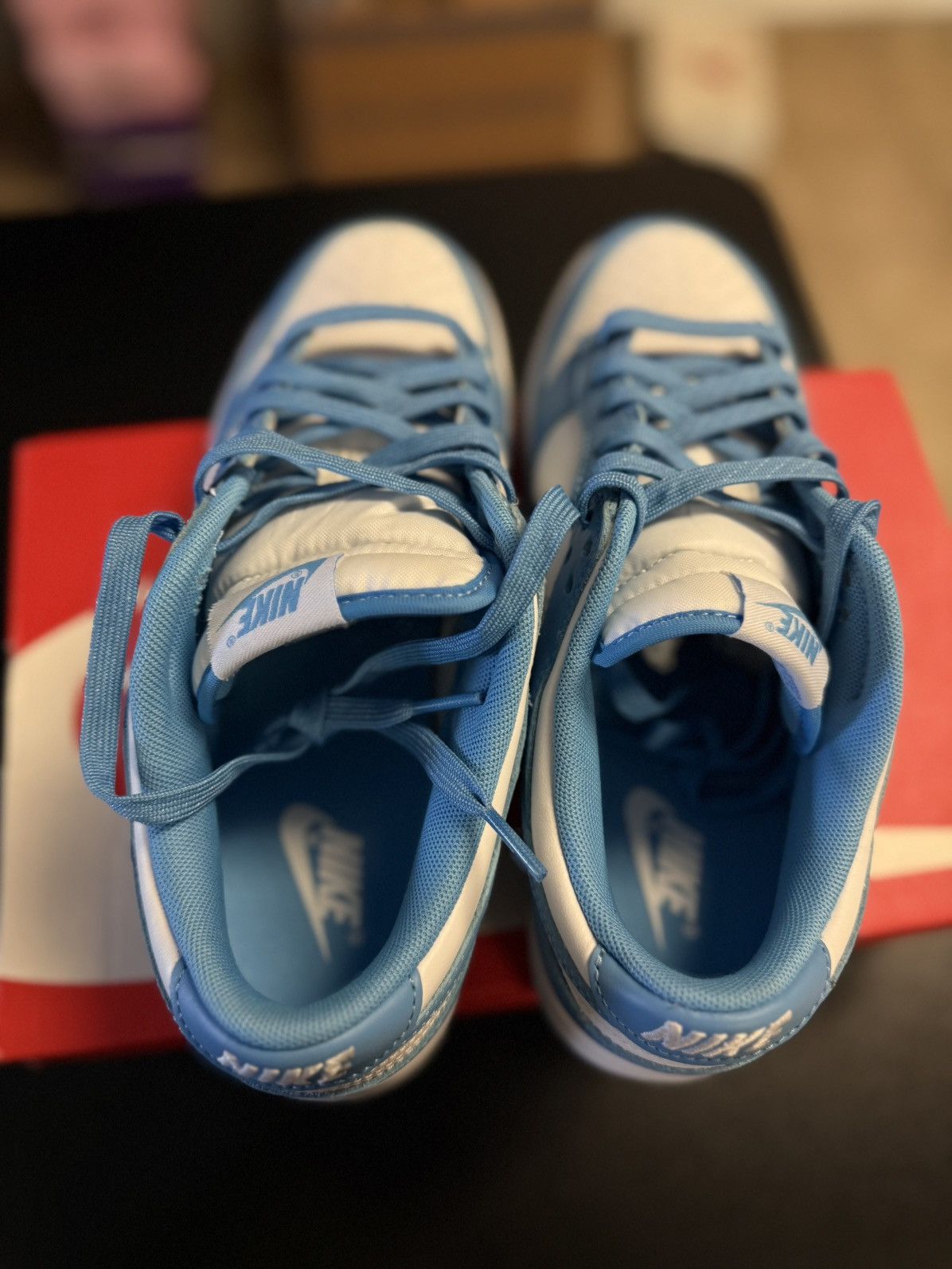 Nike Nike Dunk Low 2021 UNC OG Size 9 Tried On W Box Size US 9 / EU 42 - 14 Thumbnail