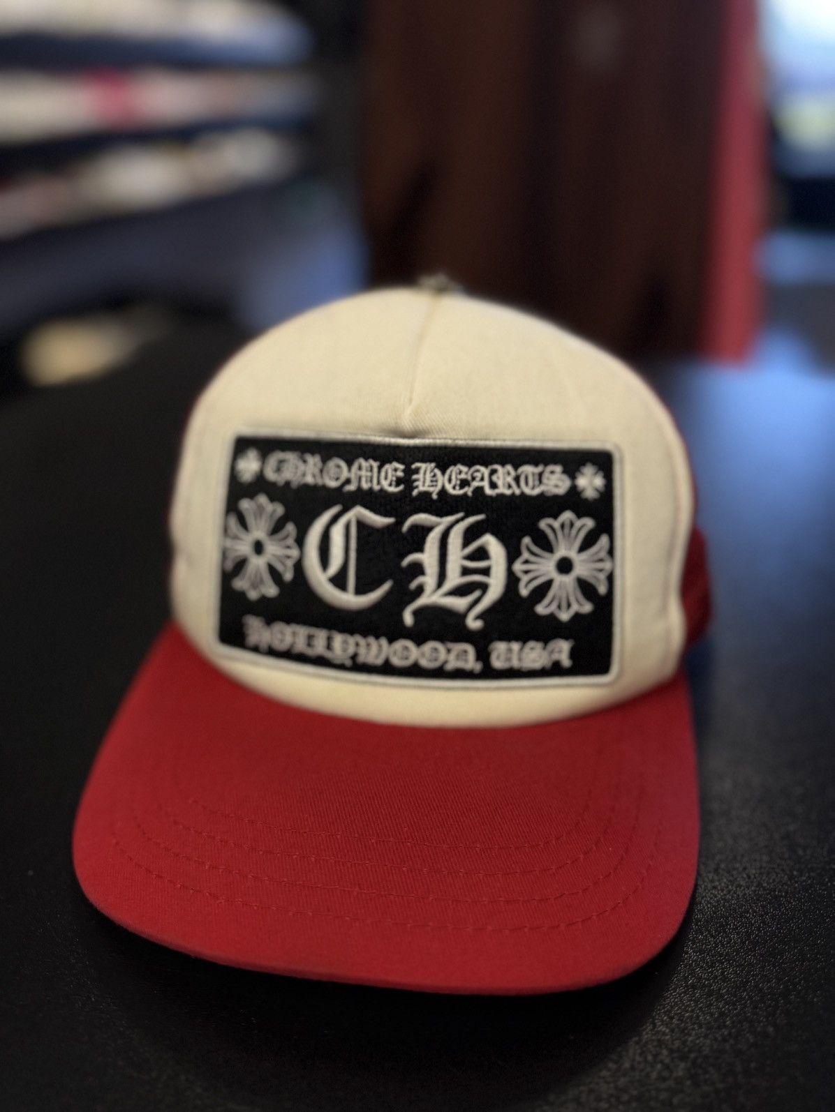 Chrome Hearts Chrome Hearts Hat Red White SnapBack Size ONE SIZE - 3 Thumbnail