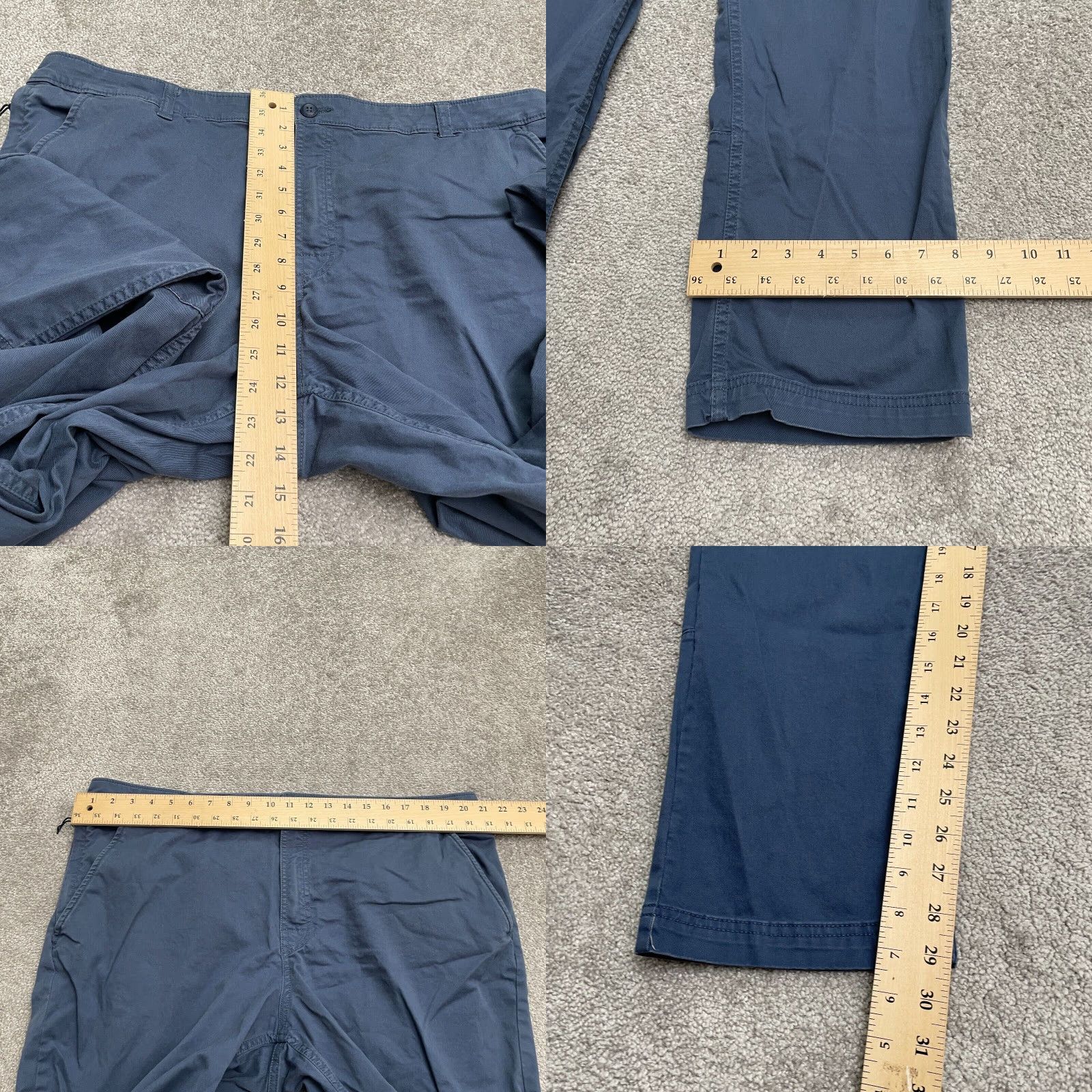 Vintage Columbia ROC Active Fit Pants Mens 40x30 Blue Straight Leg Cotton Outdoor Work Size US 42 / EU 58 - 8 Thumbnail