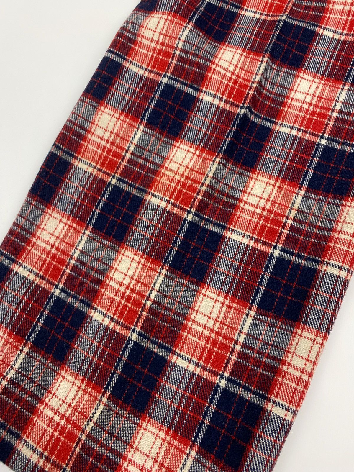 Vintage 1970’s Vintage Penthouse Wool Red Tartan Check Wide Trousers Size US 32 / EU 48 - 12 Thumbnail