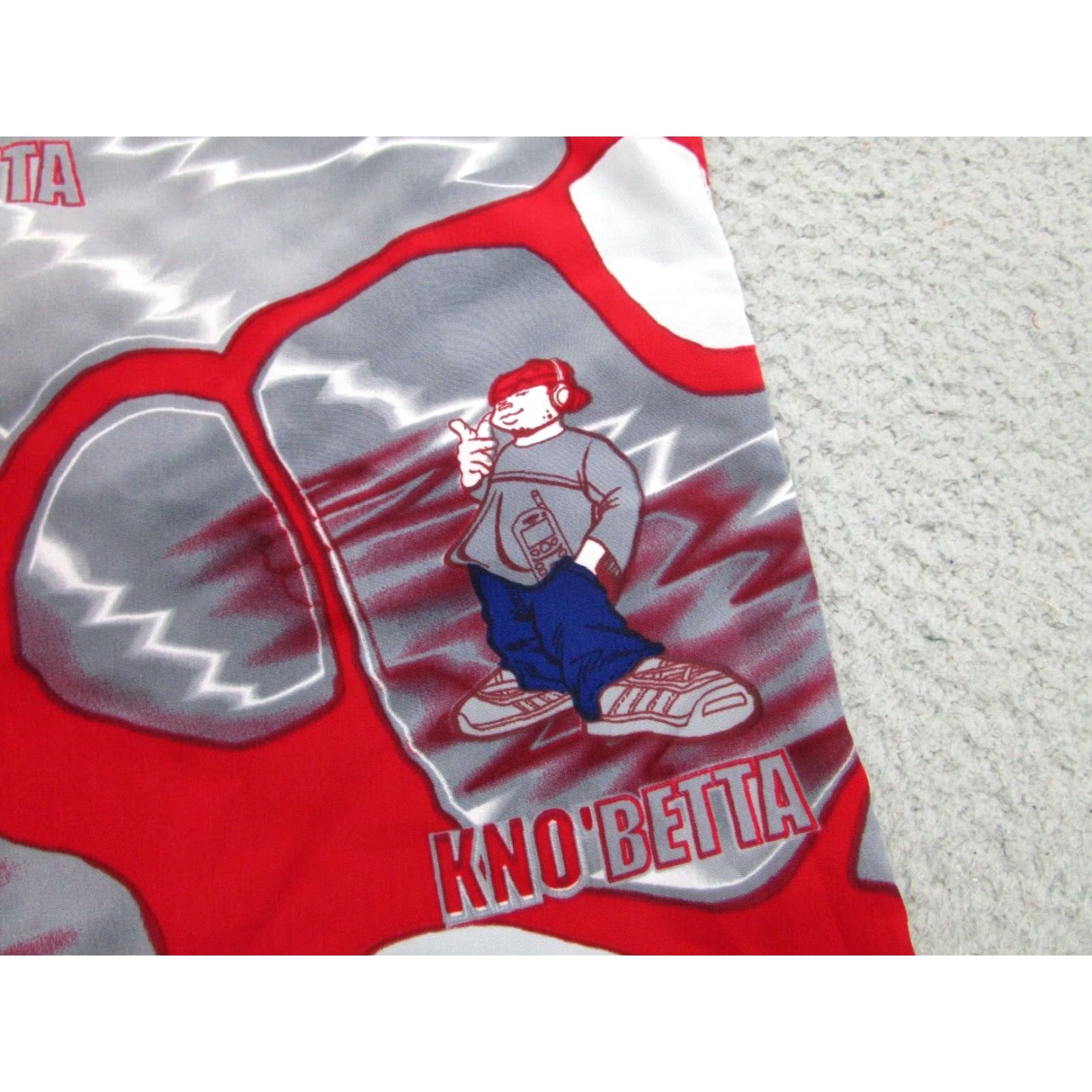 Gloverall Kno Betta VINTAGE Shirt mens L Red Gray Hip Hop Rap y2k All Over Print AOP Baggy Button-Up Size US L / EU 52-54 / 3 - 5 Thumbnail