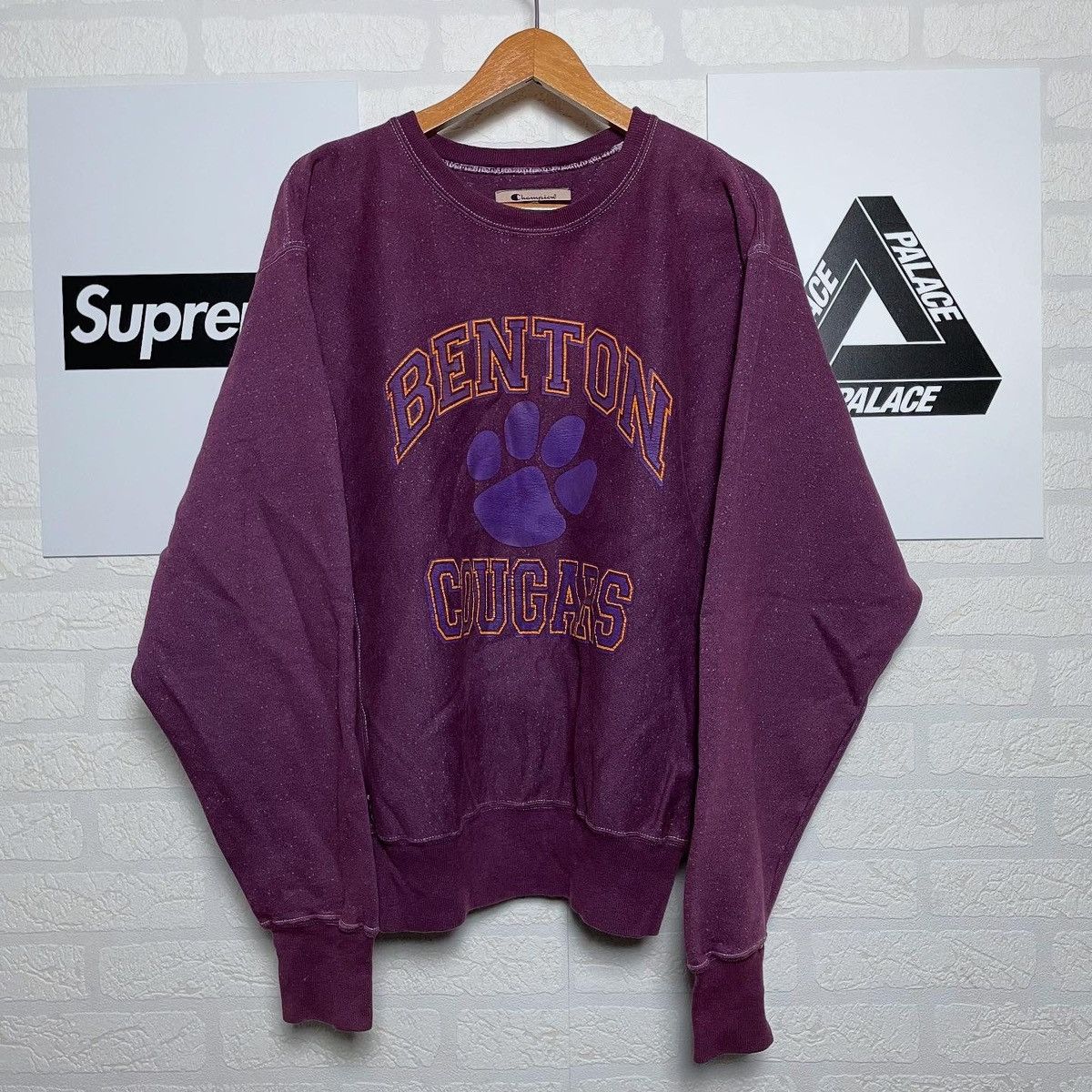 Champion Sweatshirt benton cougars reverse weave 90s vintage Champion Size US M / EU 48-50 / 2 - 1 Thumbnail