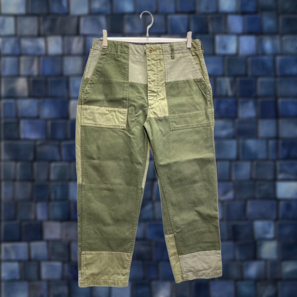 Engineered Garments Engineered Garments Fatigue Pants Green Cotton Patchwork Size S Men's Size US 29 - 1 Thumbnail
