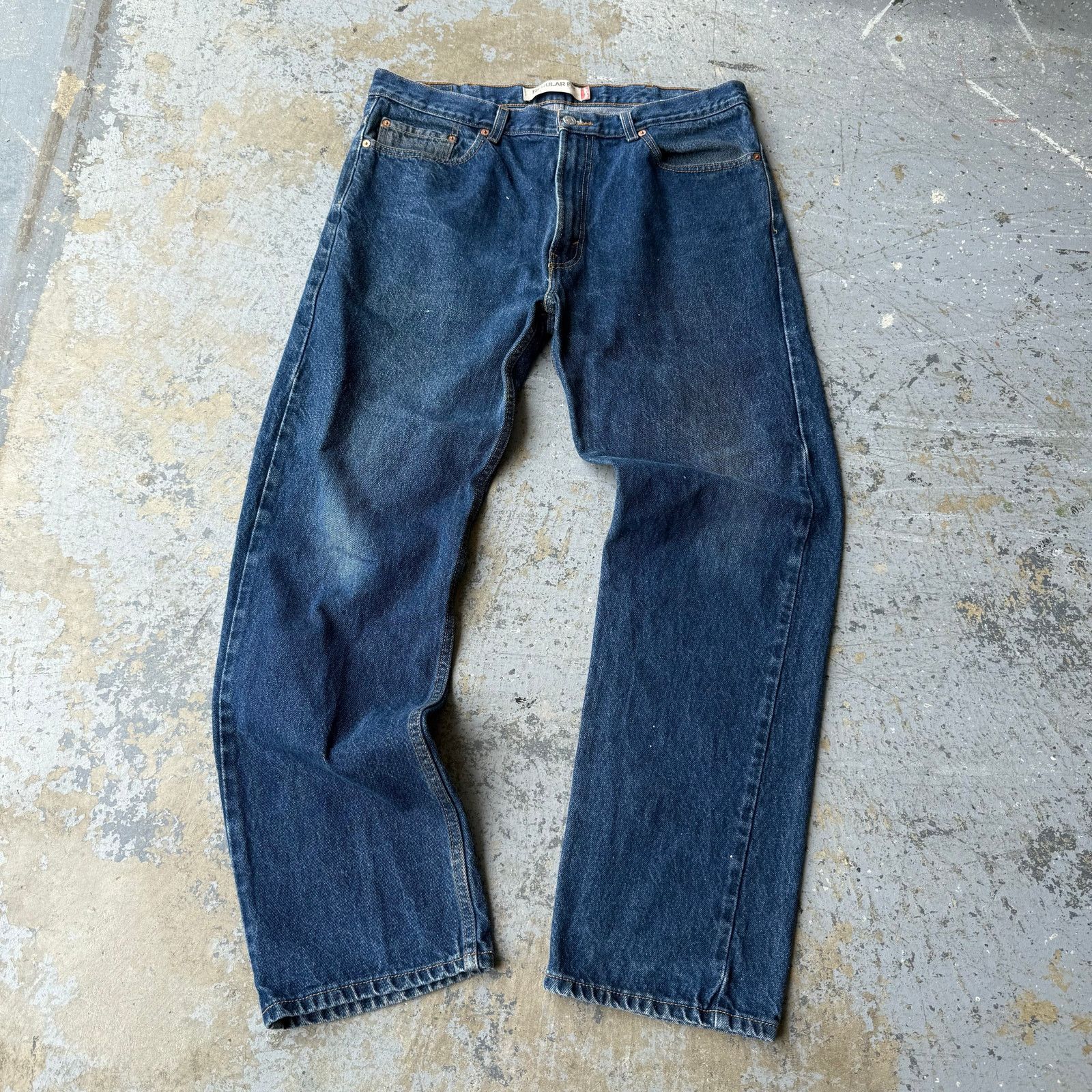 Levi's Vintage Y2K Levi’s 505 Straight Leg Blue Jeans Size US 38 / EU 54 - 3 Thumbnail