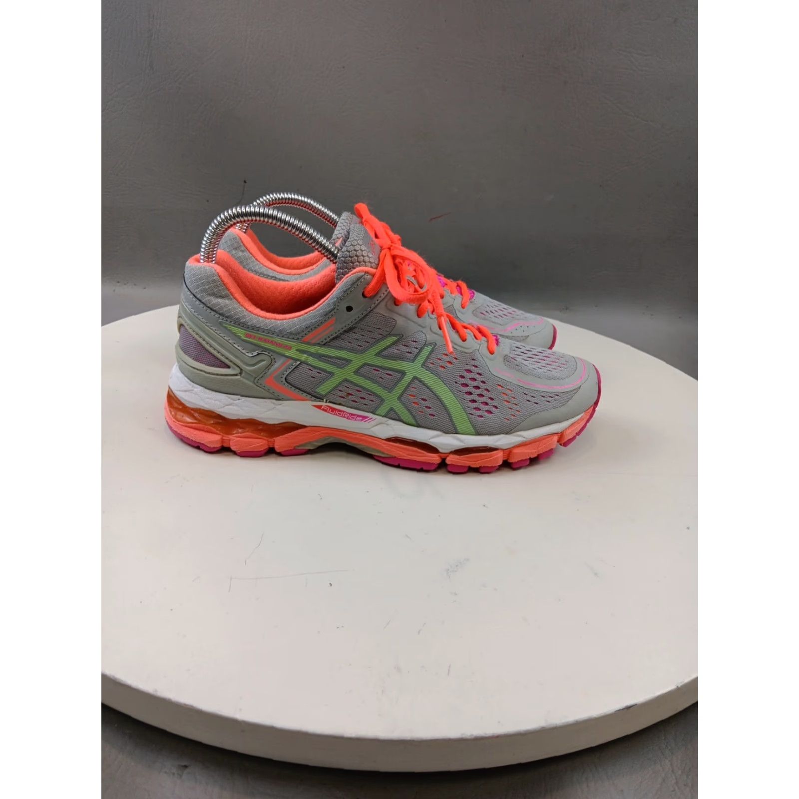 Asics ASICS GEL-Kayano 22 Women's Size 8 Silver Gray/ Pistachio/ Coral Lightly Used Sneaker Athletic Running & Jogging Gel Lace Up Shoes Women Size US 8 / IT 38 - 4 Thumbnail