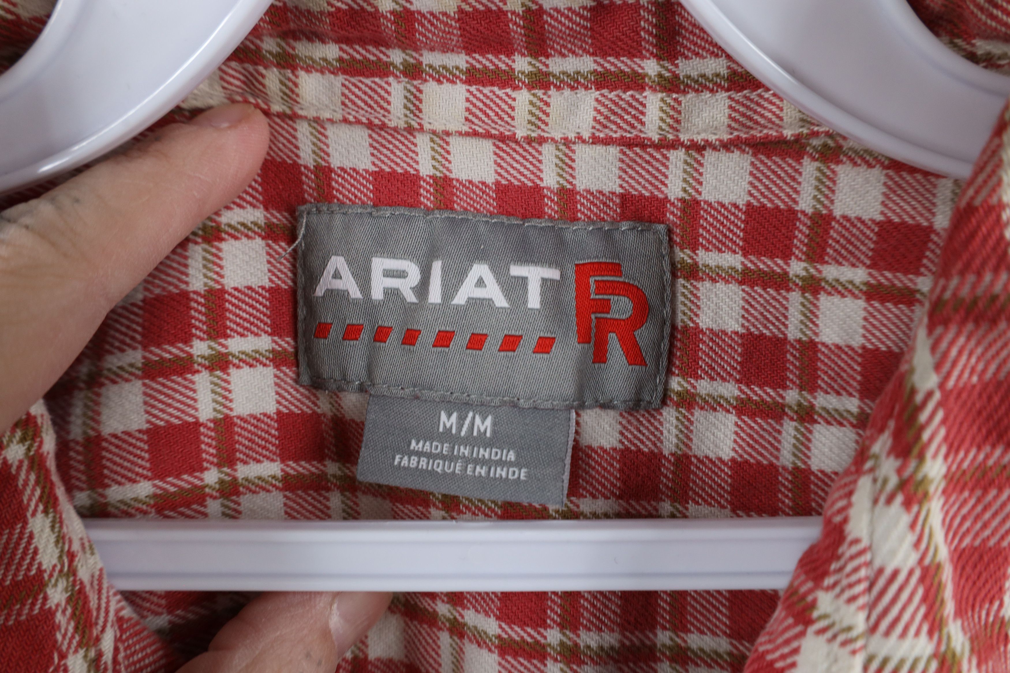 Ariat × Vintage Ariat FR Fire Flame Resistant Flannel Work Button Shirt Size M / US 6-8 / IT 42-44 - 15 Thumbnail