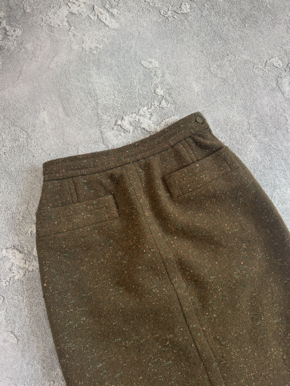 Vintage × Yves Saint Laurent Yves Saint Laurent 34size wool vintage tweed skirt pencil Size 24" / US 00 / IT 34 - 6 Thumbnail