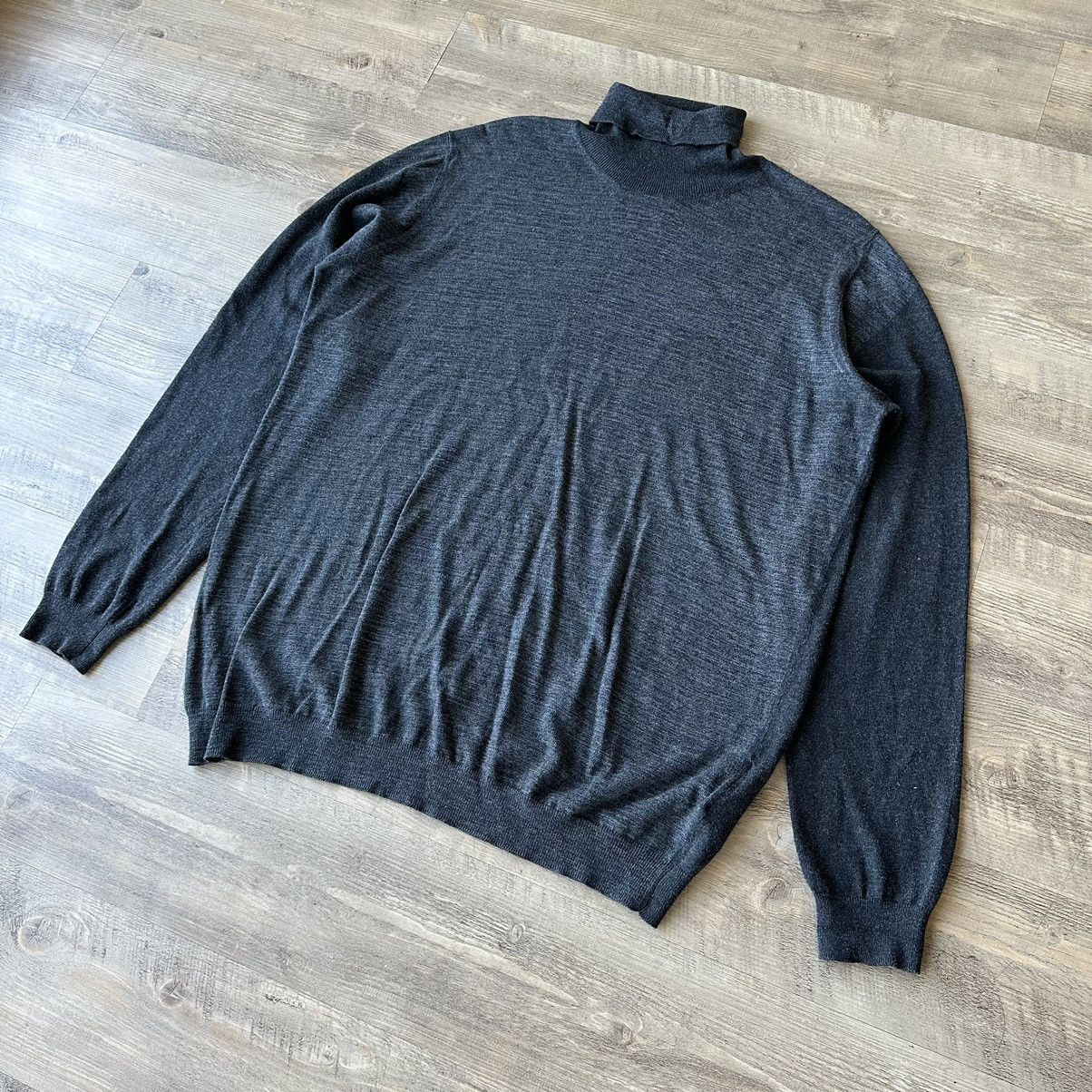 Prada × Vintage Vintage FW2010 Prada Two Tone Cotton&Cashmere Roll Neck Size US XL / EU 56 / 4 - 3 Thumbnail