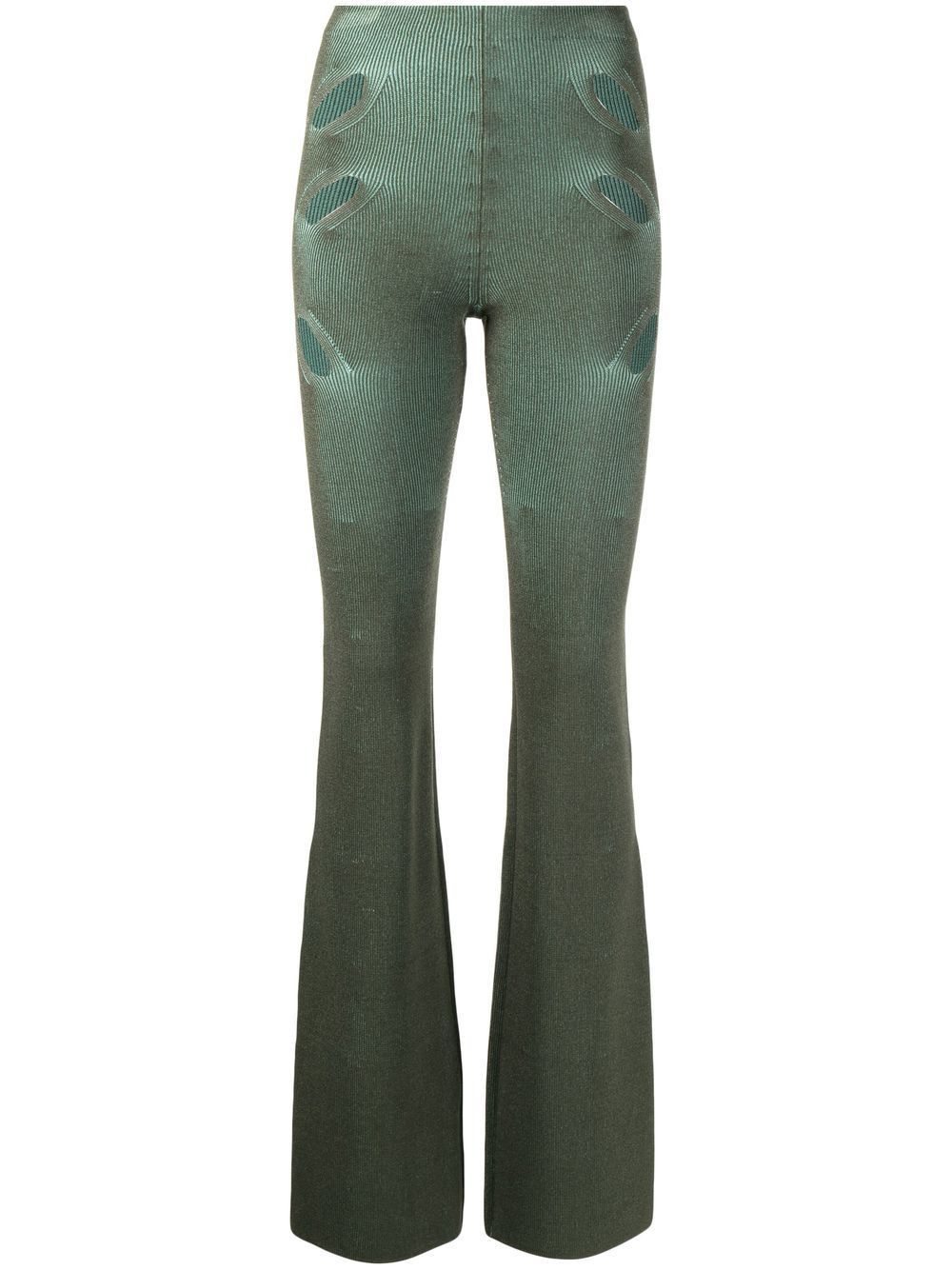 Dion Lee o1mle0824 Lock Slit Pants in Shadow Green Size 28" / US 6 / IT 42 - 1 Thumbnail