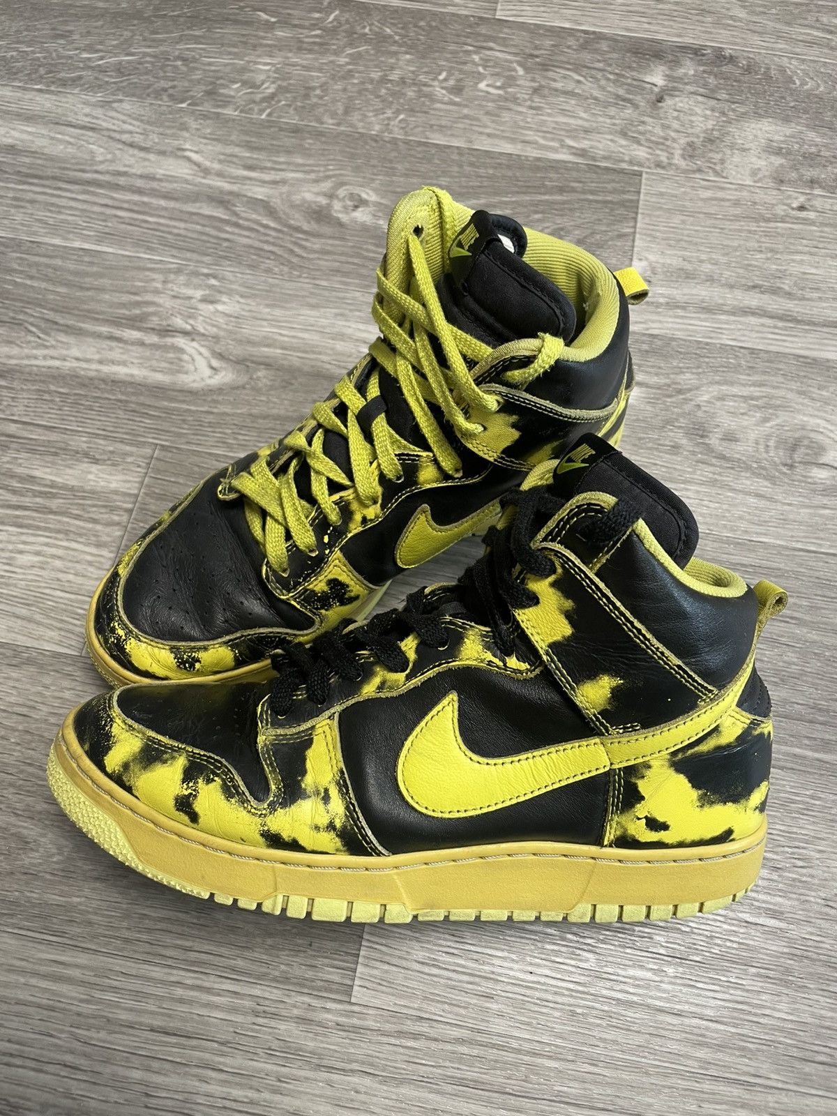 Nike Nike 5 Dunk High 1985 SP Yellow Acid Wash Sneaker Shoes Size US 10.5 / EU 43-44 - 1 Thumbnail