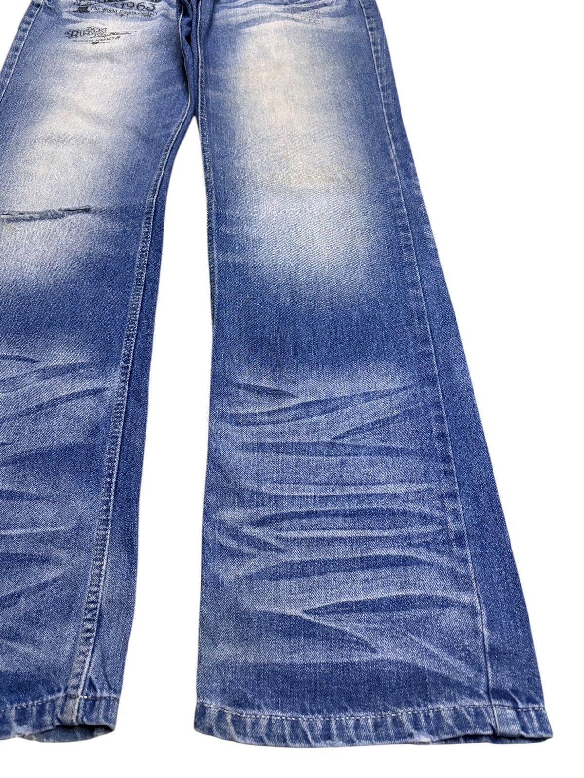 Japanese Brand Vintage Japanese Brand Mud Wash Studded Printed Baggy Jeans Size US 32 / EU 48 - 7 Thumbnail