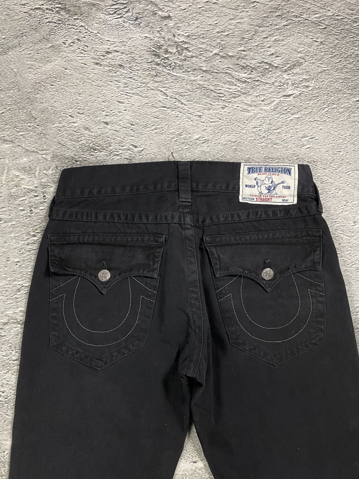 True Religion True Religion black jeans white thick stitching Y2K Straight Size US 34 / EU 50 - 3 Thumbnail