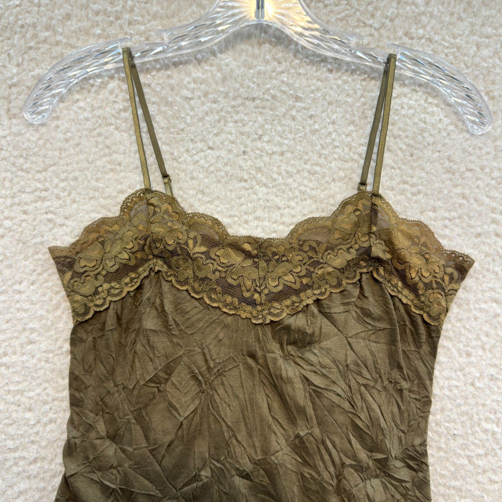 Vintage VINTAGE Y2K Camisole Tank Top XS Green Boho Fairy Grunge Whimsigoth Shirt Womens Size XS / US 0-2 / IT 36-38 - 3 Thumbnail