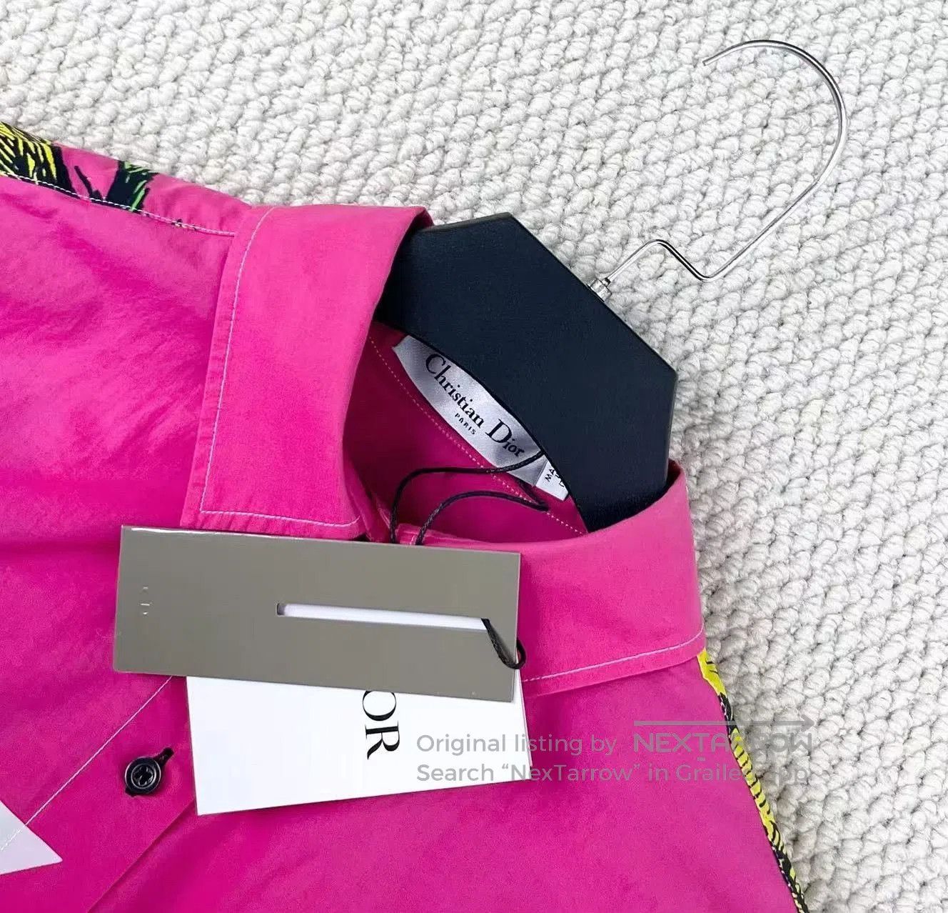 Dior pink tiger logo short sleeve shirt. Size M / US 6-8 / IT 42-44 - 3 Thumbnail