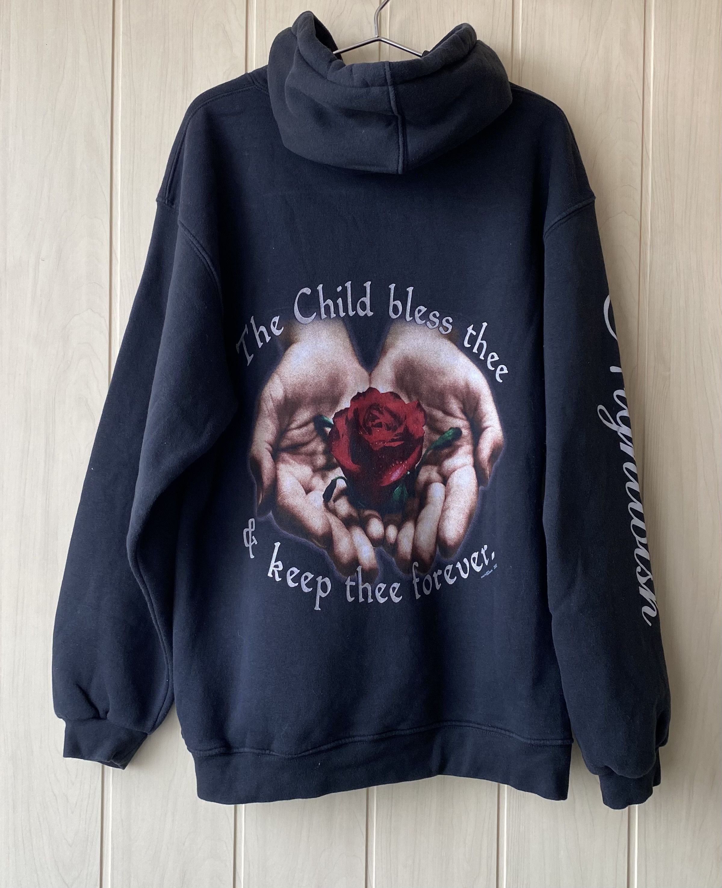 image of Rock Band x Vintage 2002 The Nightwish Century Child Hoodie in Dark Grey, Men's (Size Large)