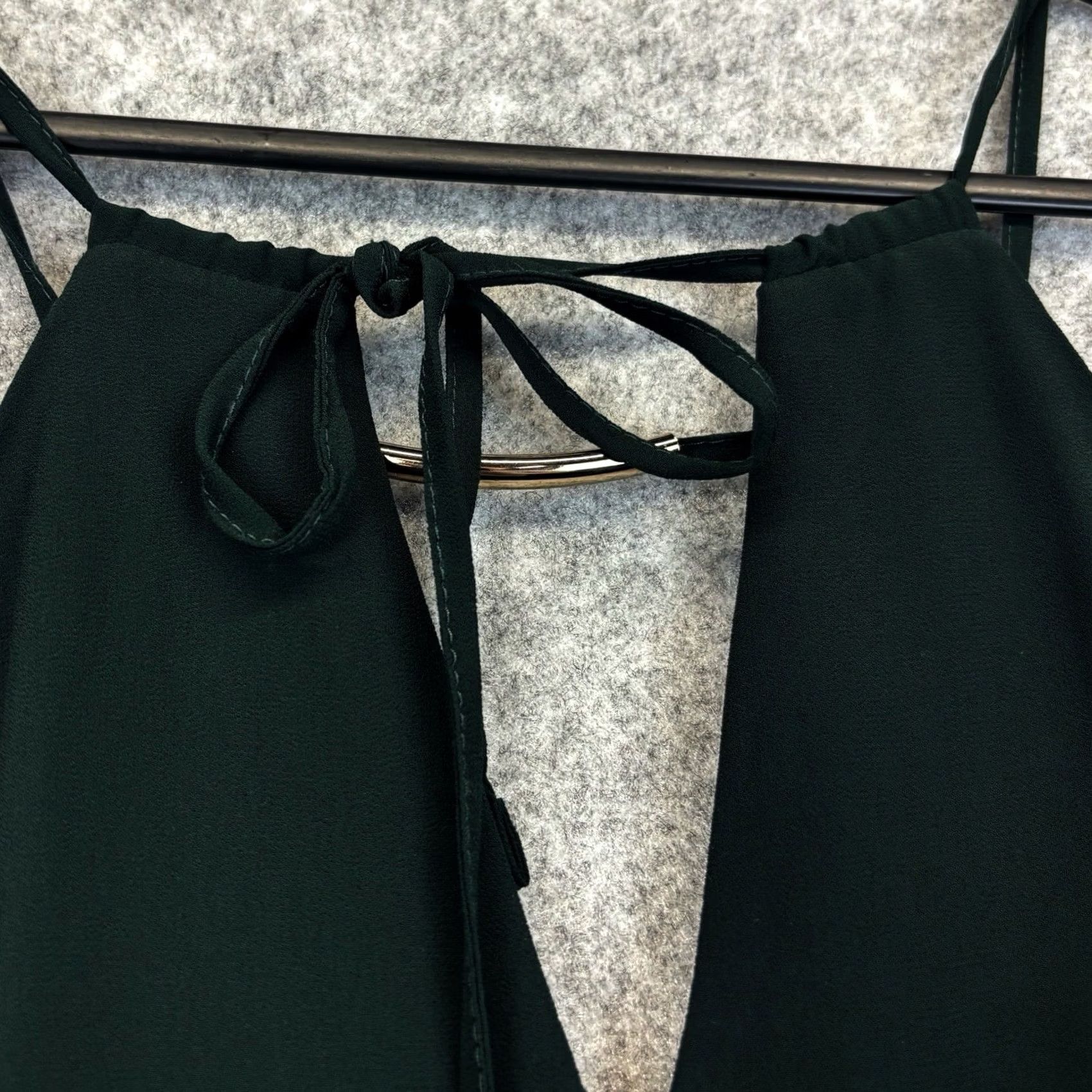 NEXT NEXT Strappy Dress Womens 10 Dark Green Sleeveless Knee Length Party Evening Size L / US 10 / IT 46 - 6 Thumbnail