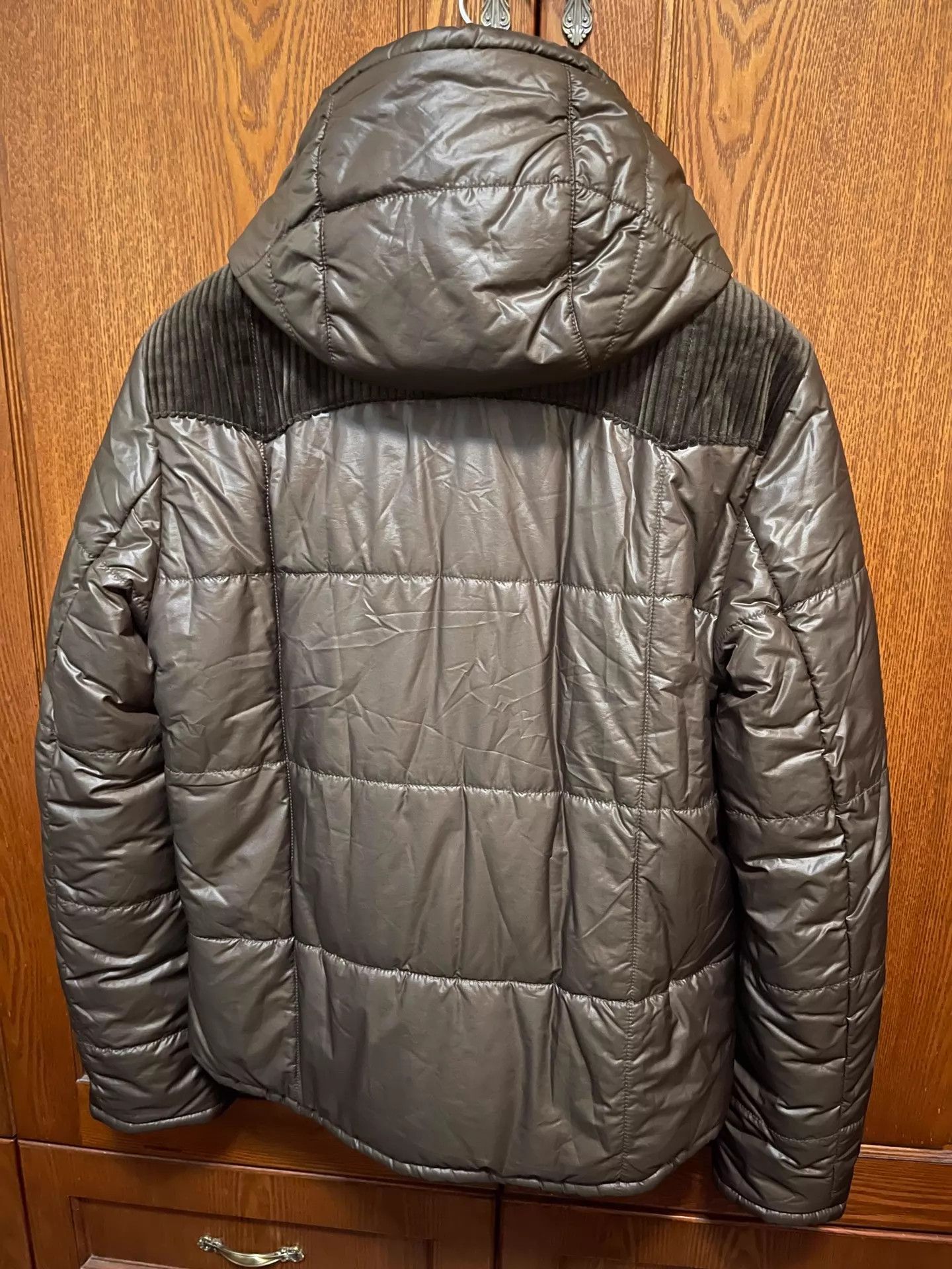 Dolce & Gabbana DG Oversized Hooded Padded Jacket Deep Brown Cord Shoulders Size US M / EU 48-50 / 2 - 2 Thumbnail