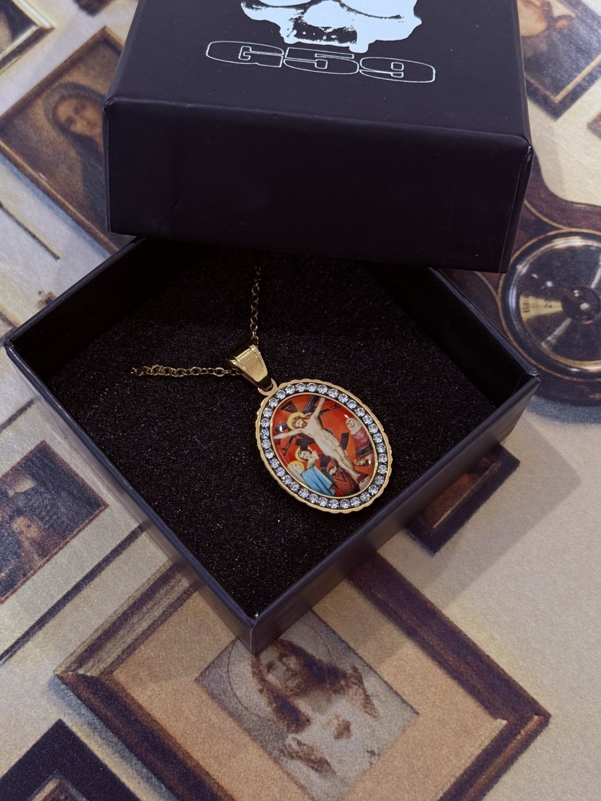 G59 Records G59 $uicideboy$ Crucifix Kalashnikov AK 47 pendant Size ONE SIZE - 5 Thumbnail