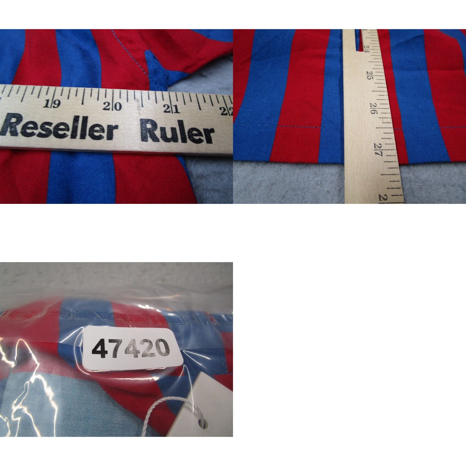 Fucking Awesome F*ckingAwesome Button-Up Shirt Mens Medium Red Blue Striped Graphic Skate Brain Function Club Size US M / EU 48-50 / 2 - 8 Thumbnail