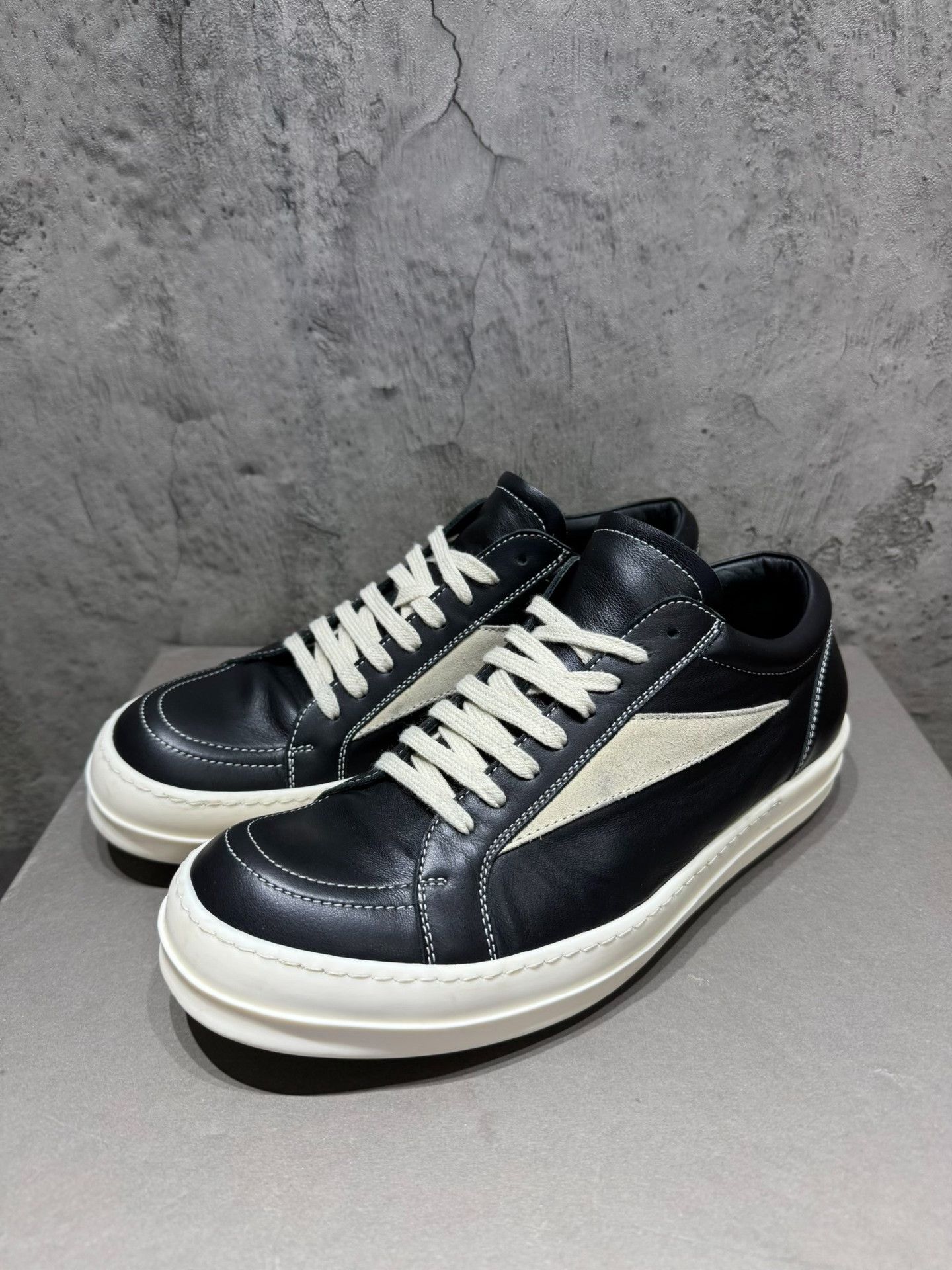 Rick Owens Rick Owens Leather Black Lowtop Sneakers 41 Men Size US 8.5 / EU 41-42 - 1 Thumbnail