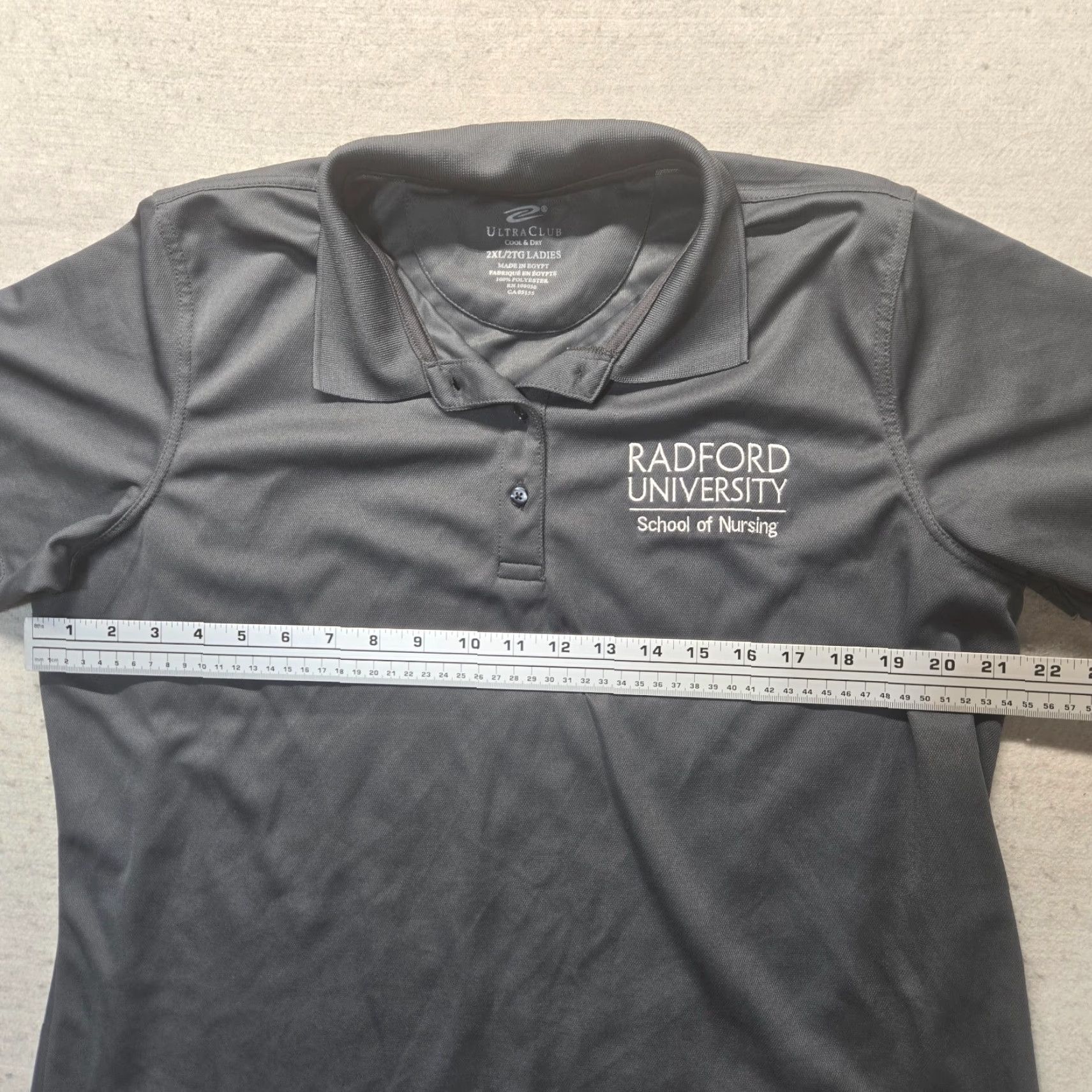 Vintage VINTAGE Radford University Highlanders Polo Shirt Women's 2XL Short Sleeve Gray Shirt College Apparel Womens 2XL Virginia Size XXL / US 16-18 / IT 52-54 - 4 Thumbnail