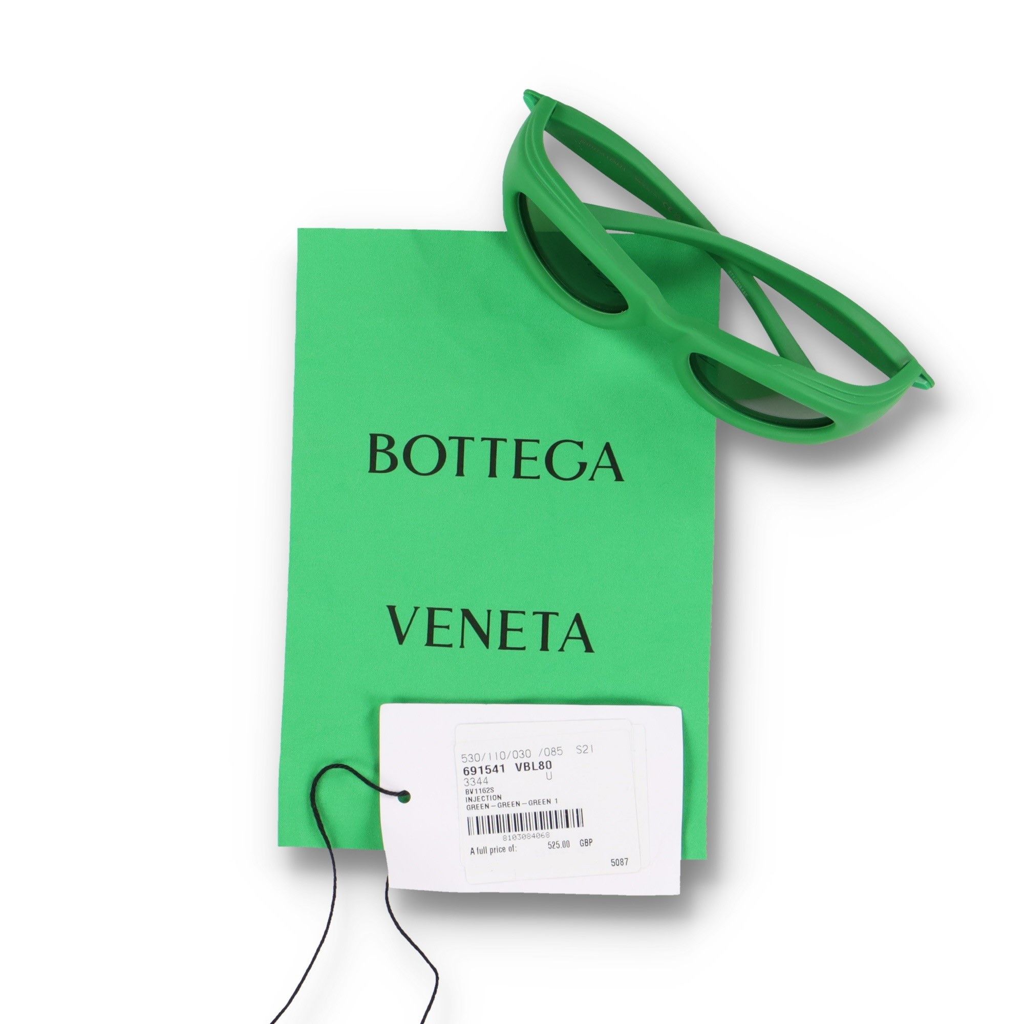 Bottega Veneta Green BV1162S Injection Rubber Sunglasses Size ONE SIZE - 8 Thumbnail