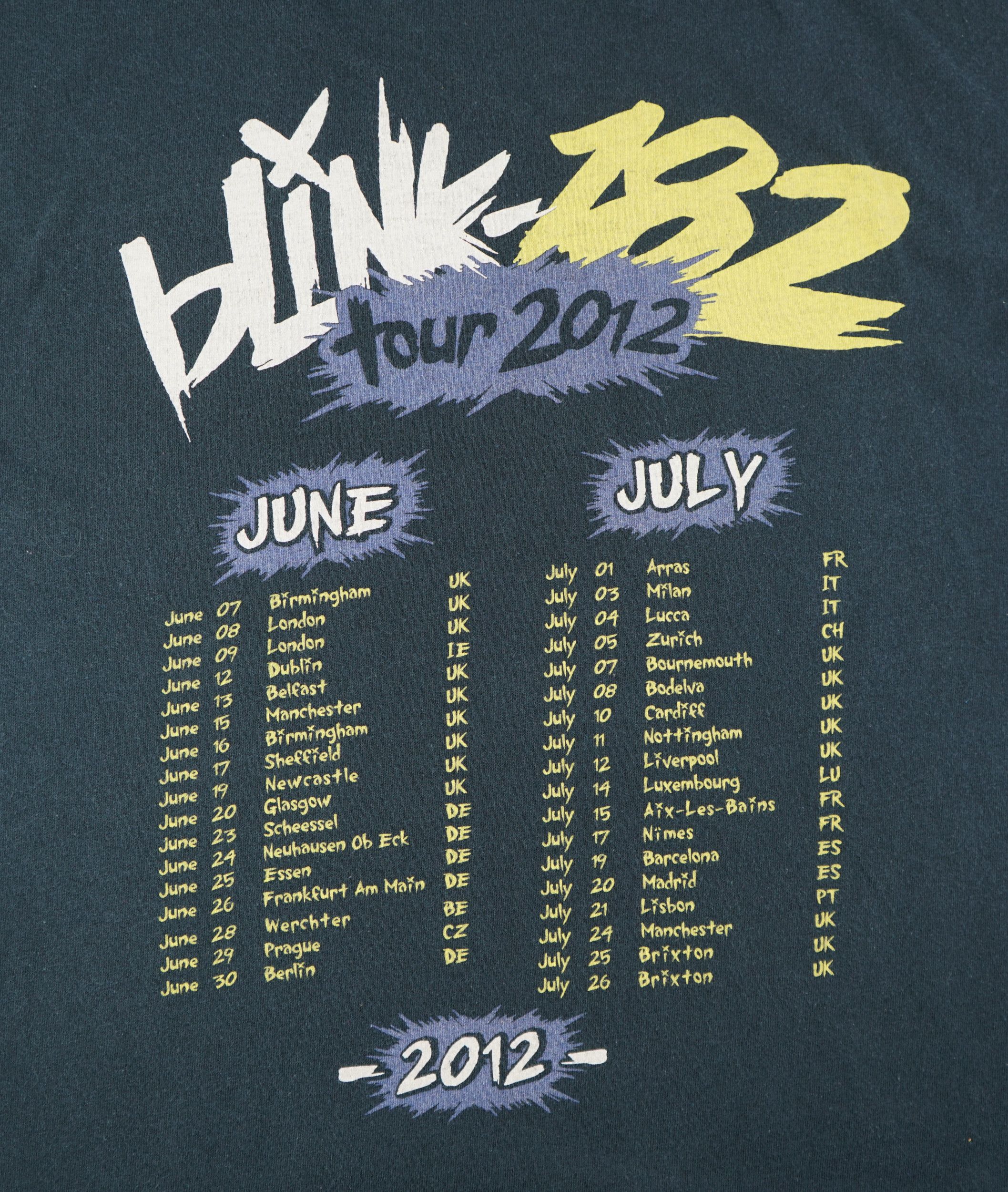 Band Tees × Vintage Vintage Blink 182 2012 Tour T Shirt Size US XXL / EU 58 / 5 - 5 Thumbnail