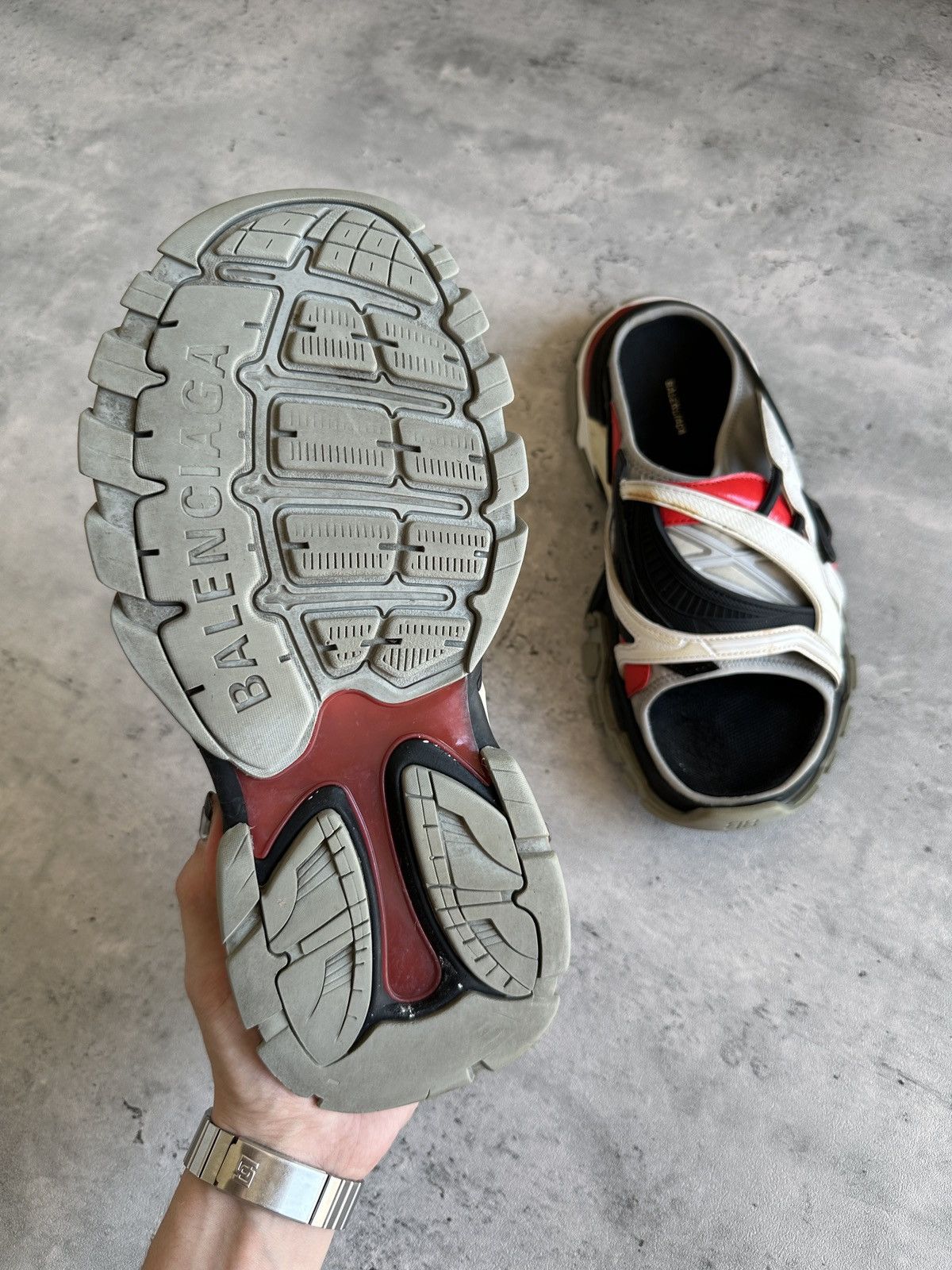 Balenciaga TRACK SLIDE SANDALS Size US 10 / EU 43 - 4 Thumbnail