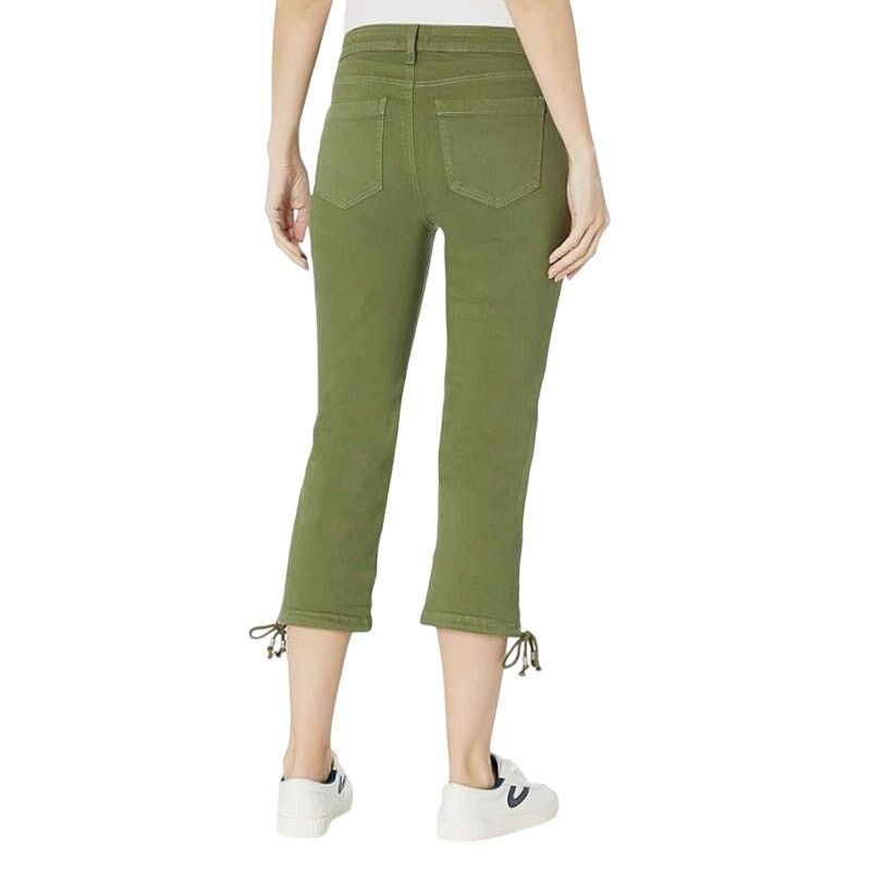 NYDJ NYDJ Capri Jeans with Drawcord Hem in Olive, Size 18W Size 40" / US 18 - 2 Thumbnail