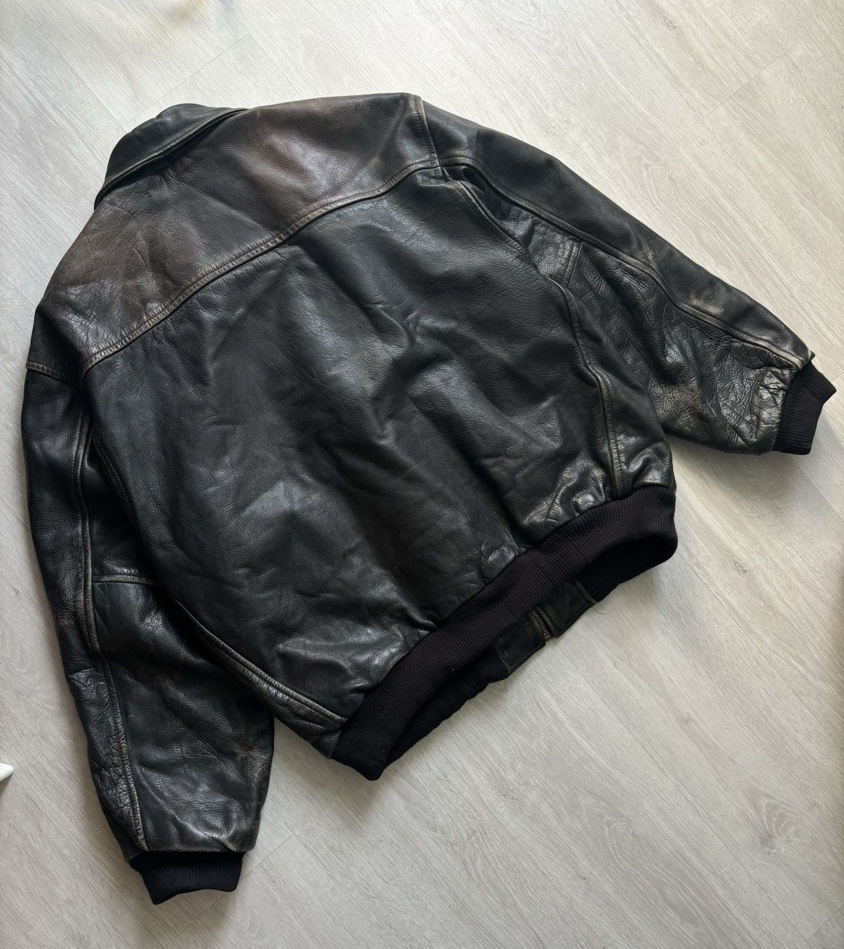 Hummel Vintage Hummel Leather bomber Jacket Size US L / EU 52-54 / 3 - 2 Thumbnail