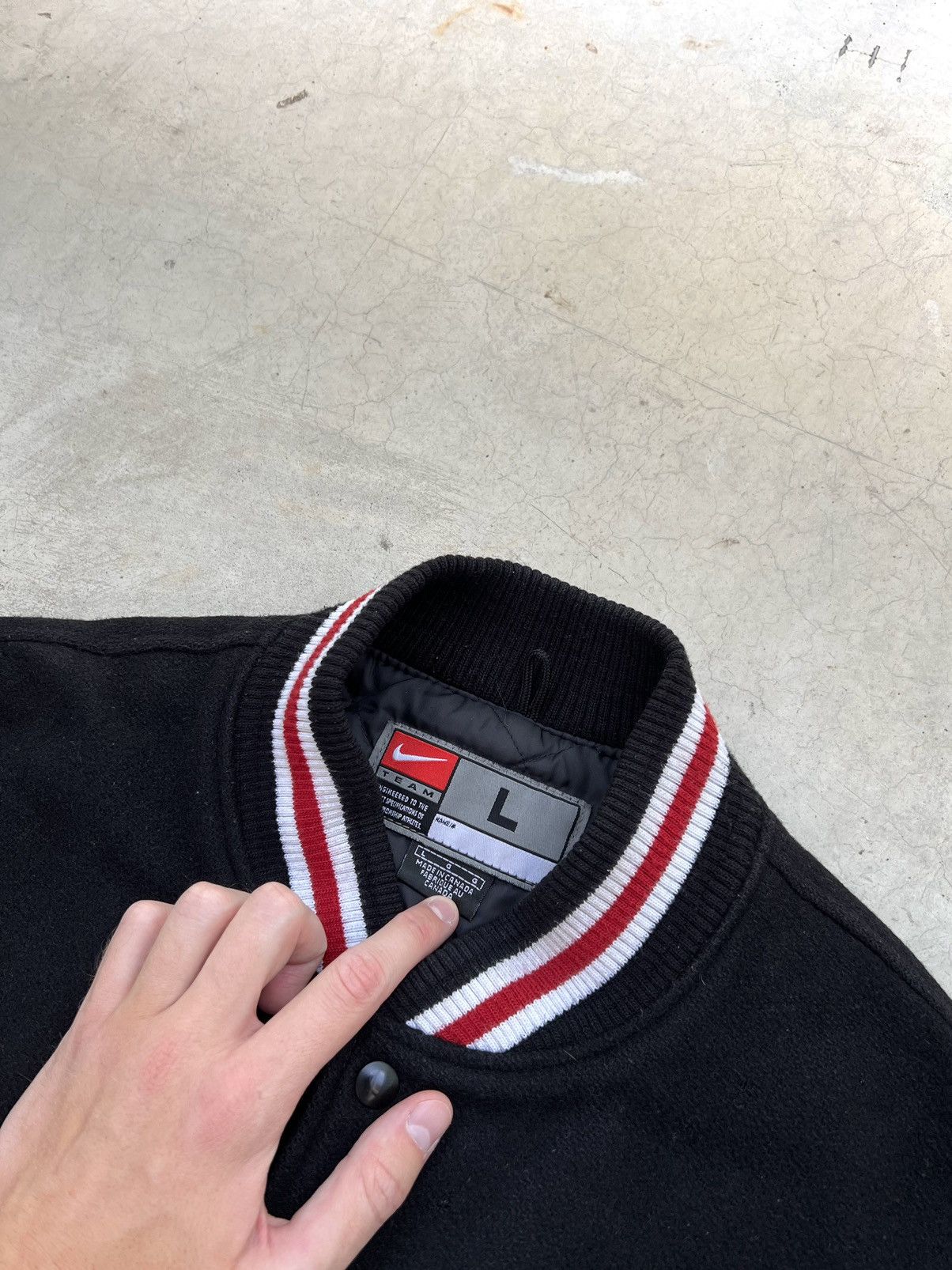 NBA Nike 90s Bulls Wool Leather Varsity Vintage Jacket Rare NBA Size US XL / EU 56 / 4 - 7 Thumbnail