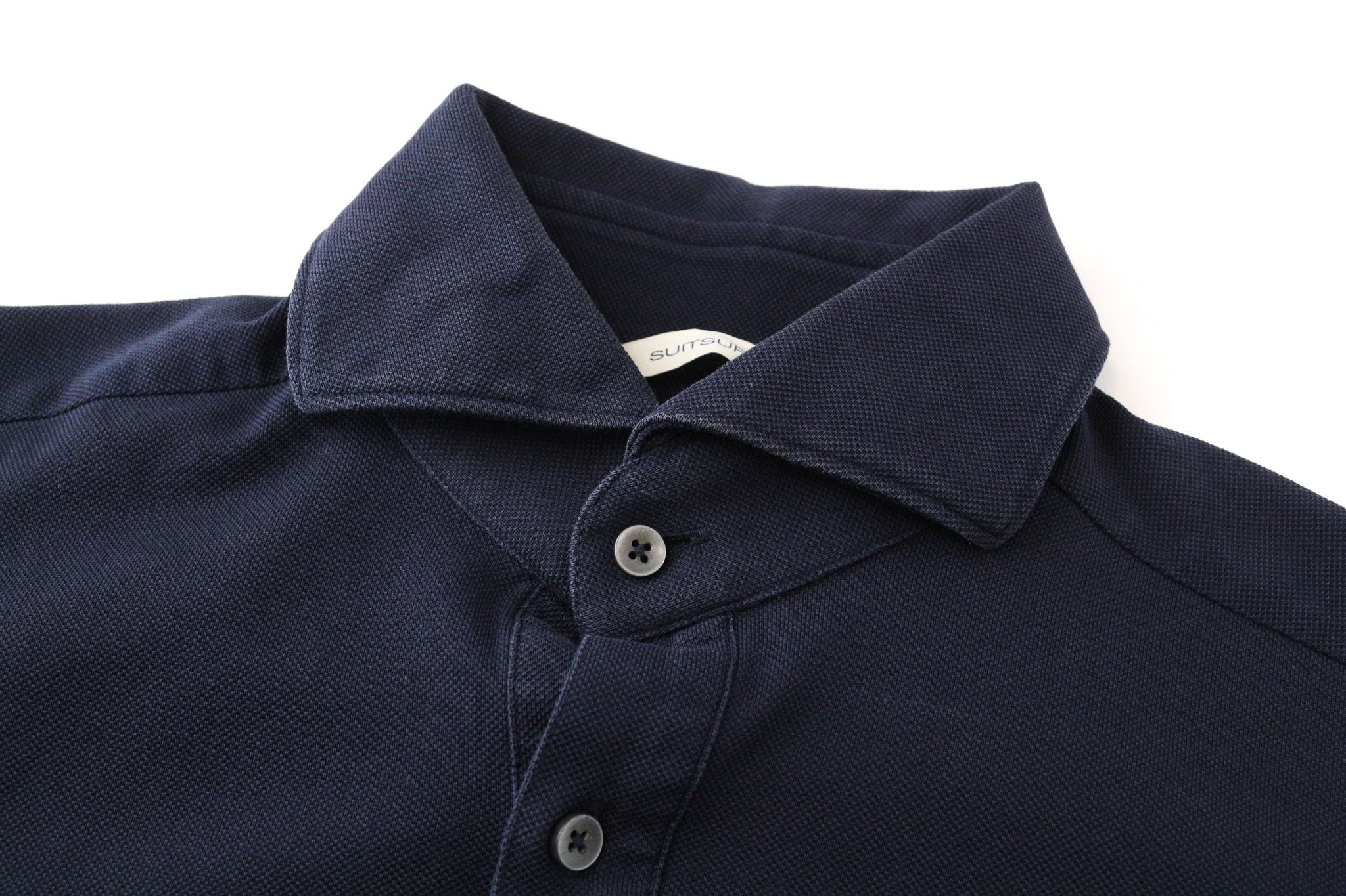Suitsupply 37/38 14½/15 Navy Blue Cotton Polo Shirt 74018 Size US S / EU 44-46 / 1 - 8 Thumbnail