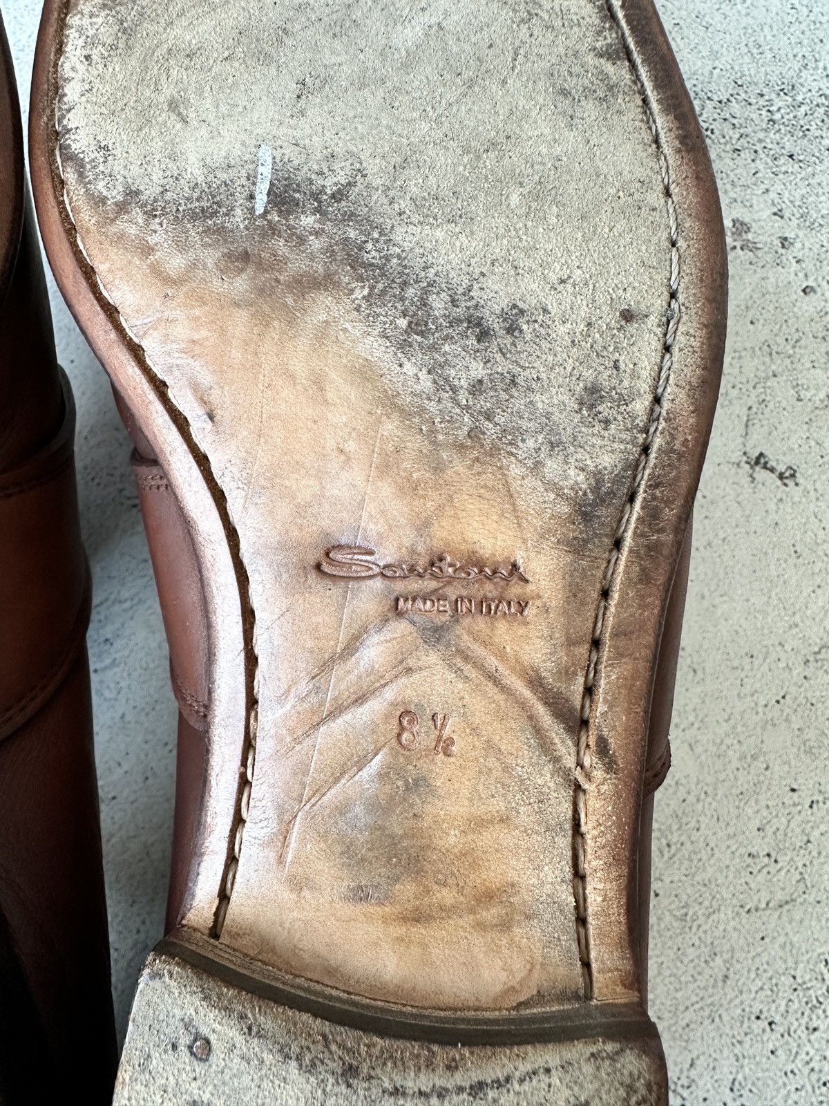 Santoni Santoni Loafers Brown Leather Penny Slip-On Dress Shoes Size US 9.5 / EU 42-43 - 10 Thumbnail