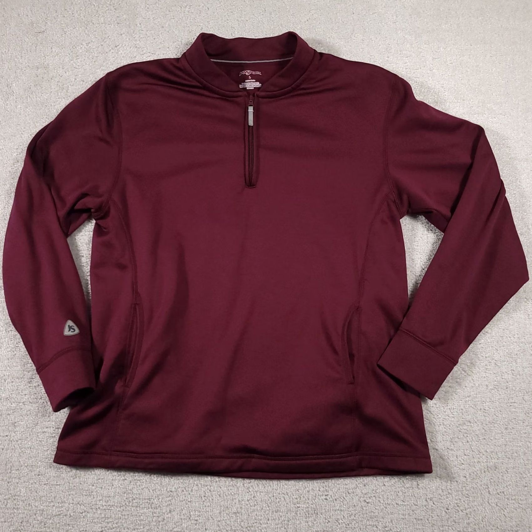 Jansport VINTAGE Jansport 1/4 Zip Pullover Sweatshirt Fleece Burgundy Mens L 90s Sweatshirt Size US M / EU 48-50 / 2 - 2 Thumbnail