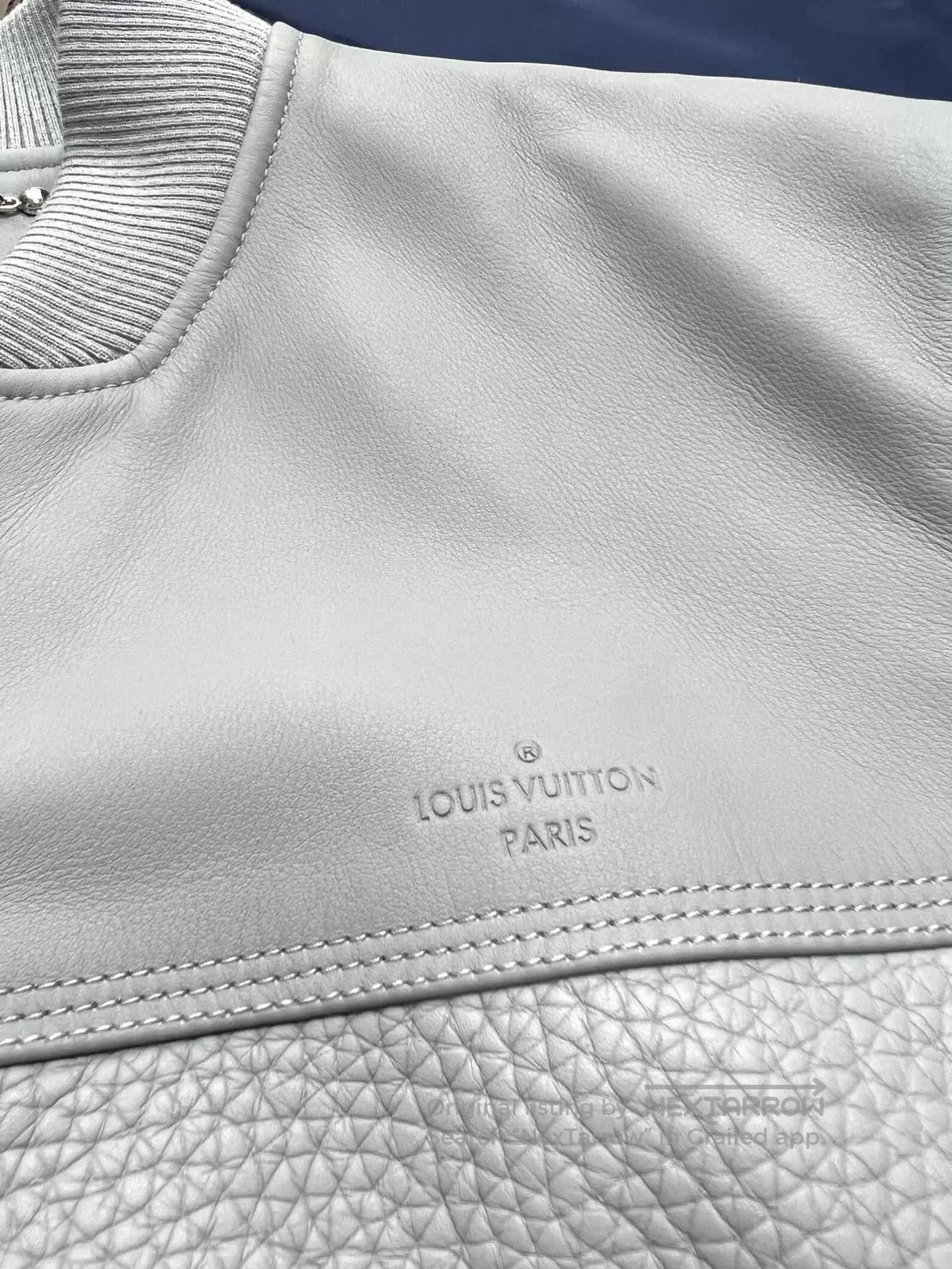 Louis Vuitton LV Elephant Gray Leather Jacket. Size US L / EU 52-54 / 3 - 3 Thumbnail