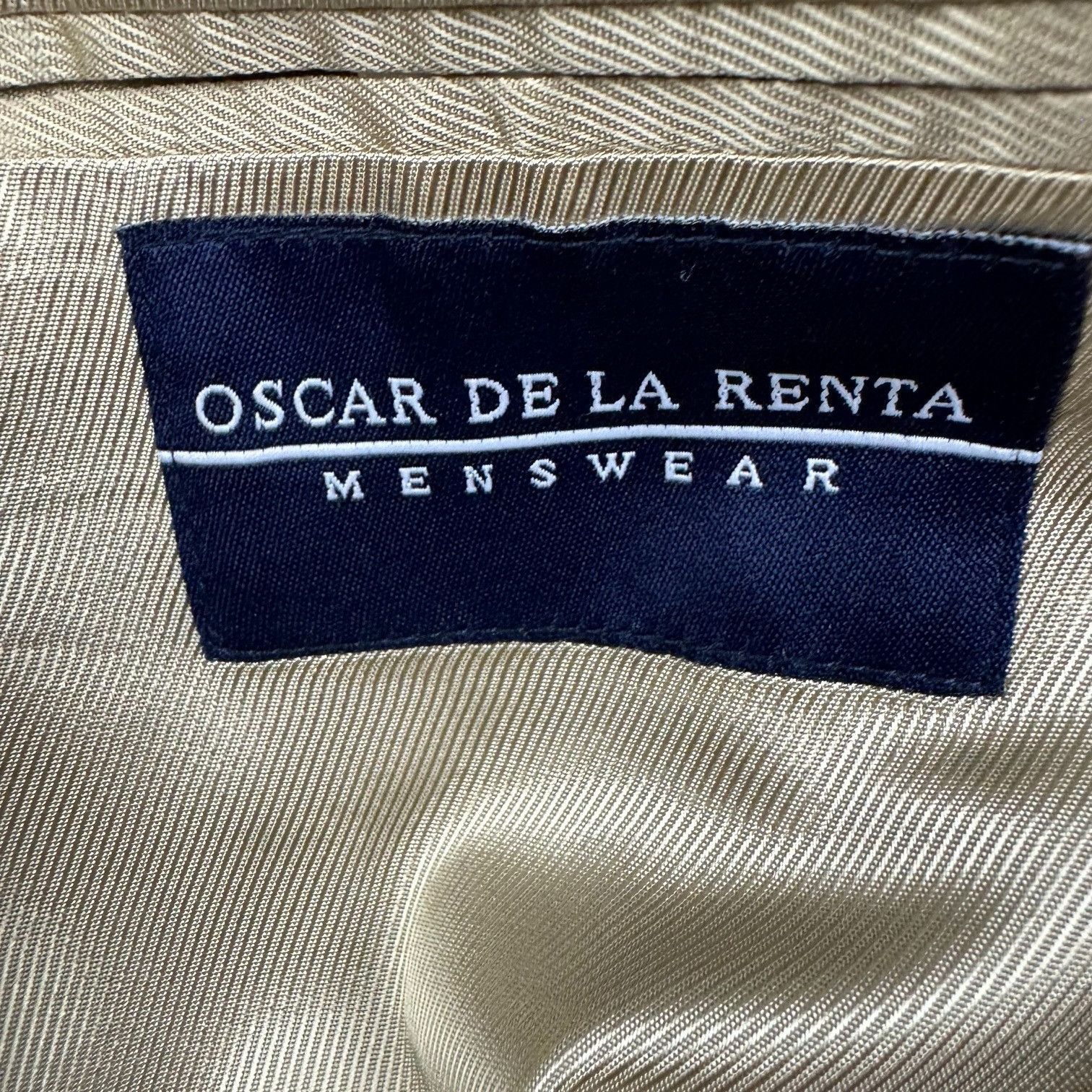 Oscar De La Renta Oscar De La Renta Men's Tweed Leather ELbow Patches Blazer J Size 42S - 4 Thumbnail
