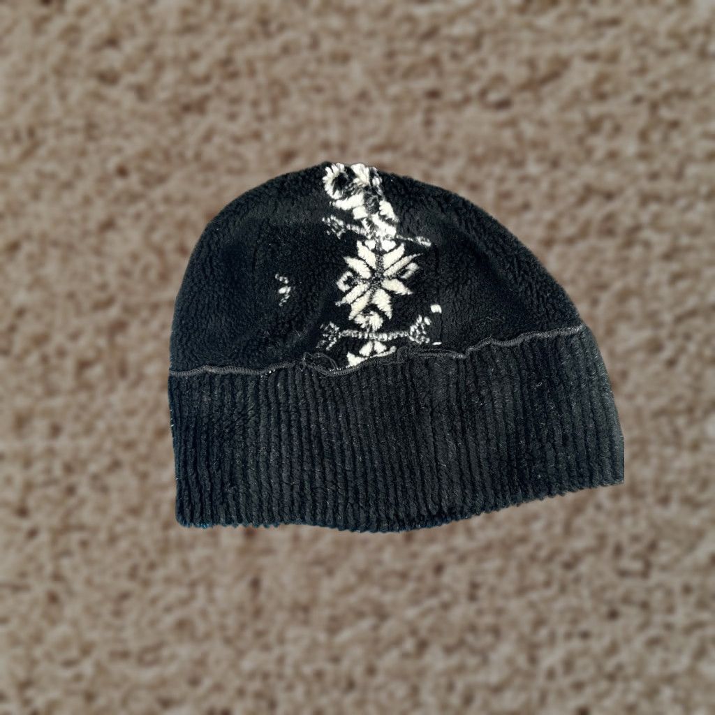 Vintage Double Diamond Sportswear Beanie Unisex Adults One Size Black Fair Isle Knit Acrylic Modacrylic Polyester Knit Hat Holiday Outdoor Ski Men Women Size ONE SIZE - 1 Thumbnail