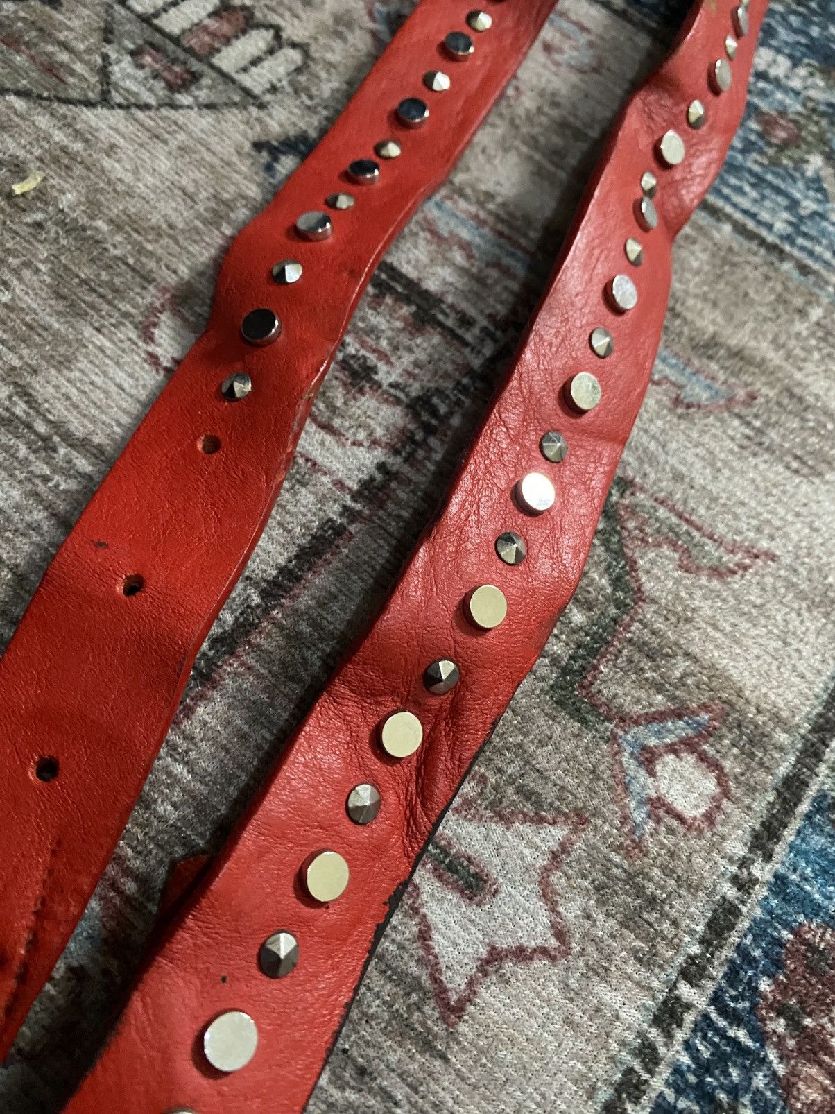 Zadig & Voltaire Zadig & Voltaire leather red studded belt Size ONE SIZE - 4 Thumbnail