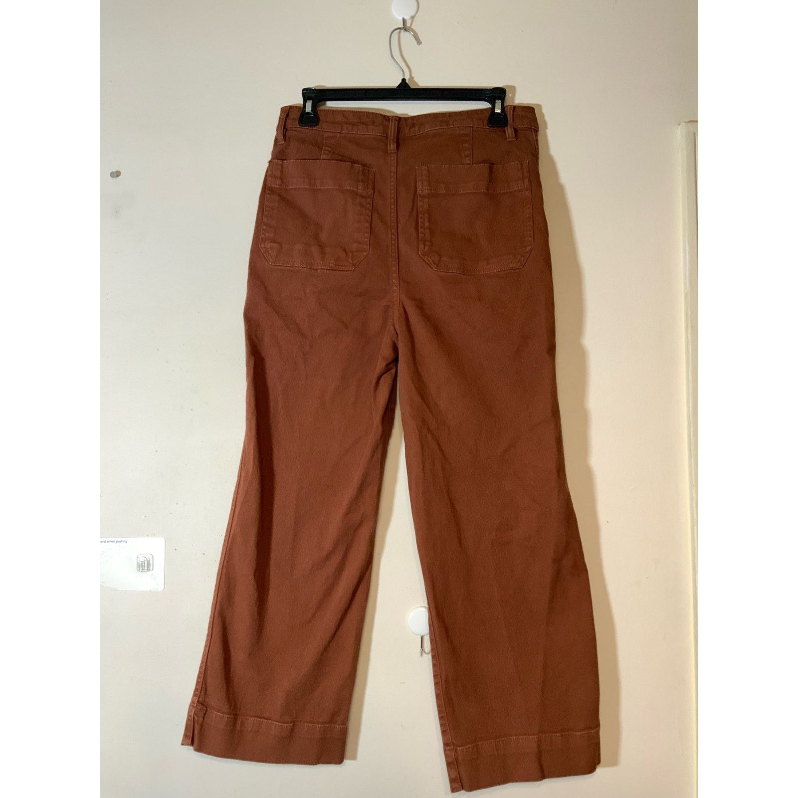 Quince Quince Denim Stretch Tapared and Wide Leg Brown Jeans 29" Size 29" - 2 Thumbnail