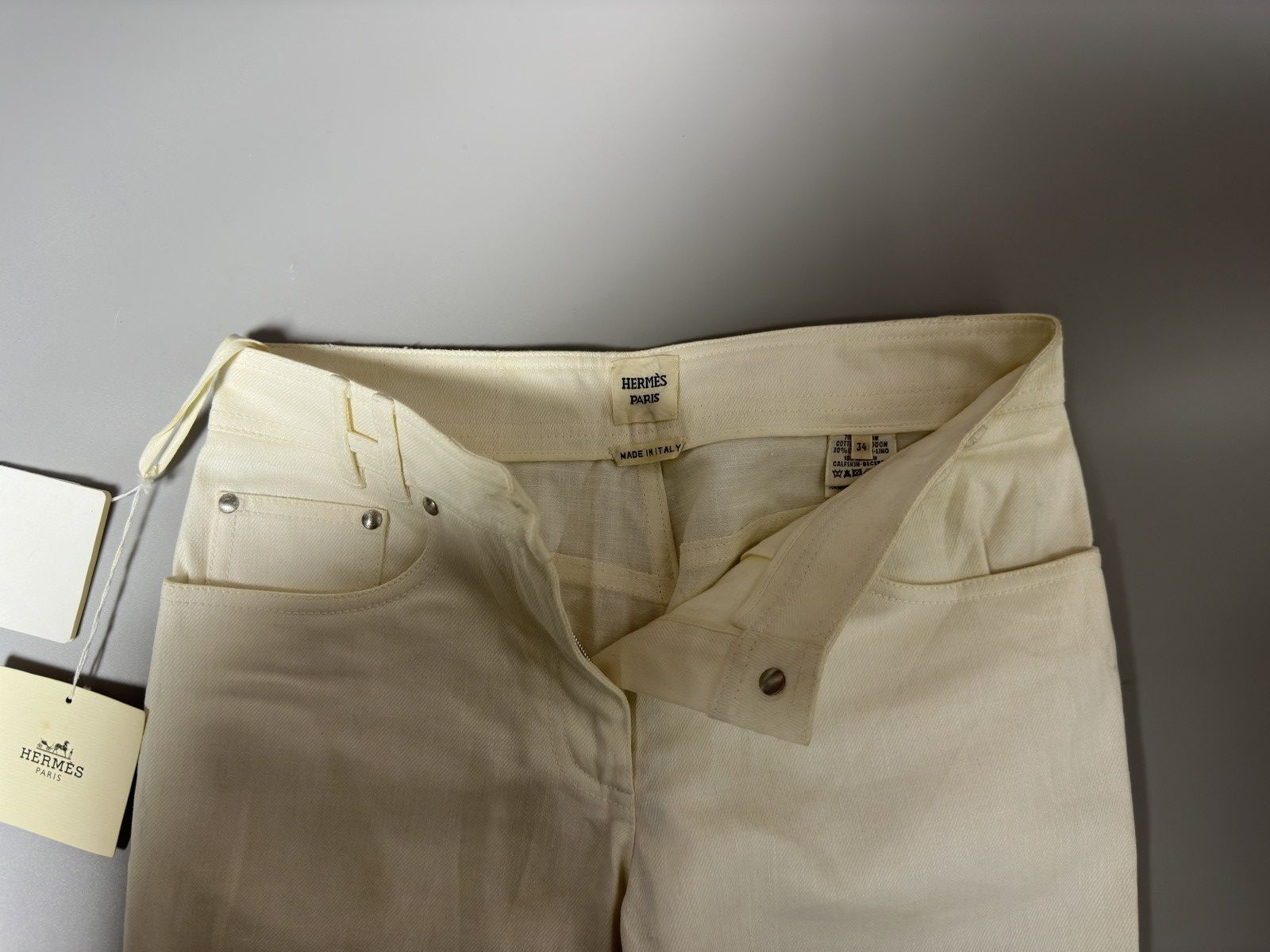 Hermes HERMES / MAISON MARGIELA ERA - CALFSKIN JEANS Size 24" / US 00 / IT 34 - 3 Thumbnail