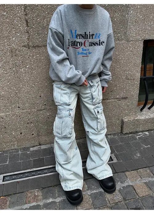 Jean Chihiro x Azumi Multi Pocket Cargo Oversized Jeans Size US 32 / EU 48 - 4 Thumbnail