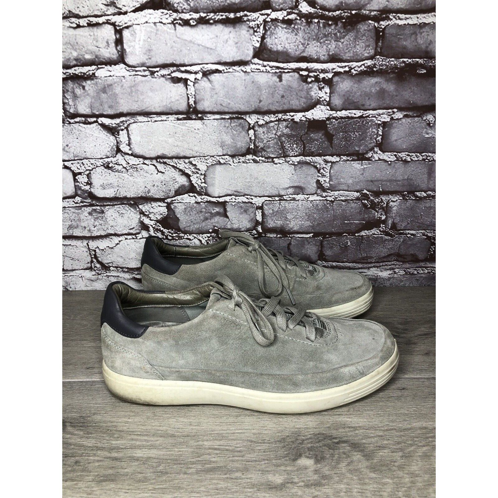 Ecco ECCO Grey Suede Leather Lace Up Comfort Casual Sneakers Shoe Size US 10 / EU 43 - 12 Thumbnail