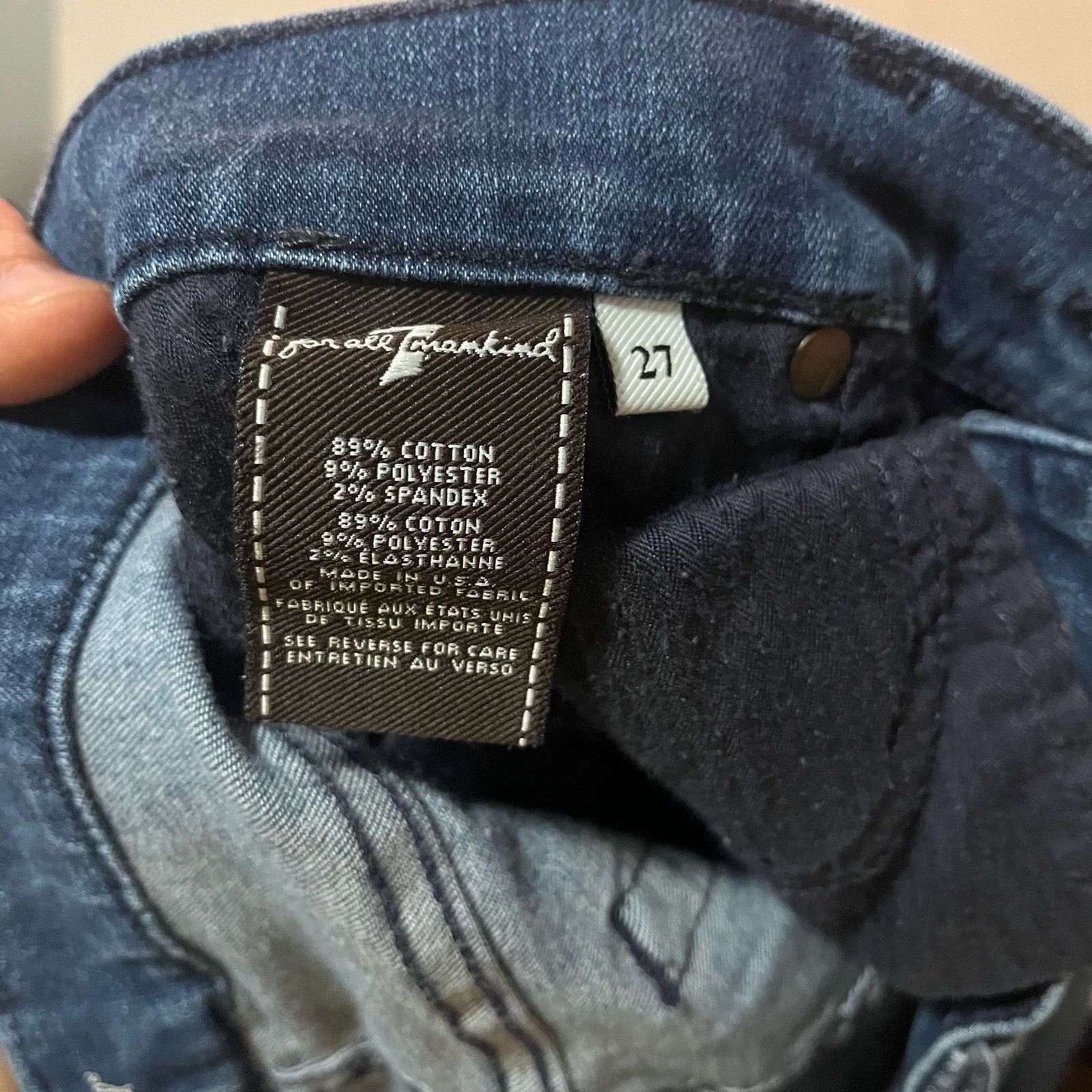 7 For All Mankind 7 For All Mankind Jeans Womens 27 Blue Modern Straight Denim Size 27" / US 4 / IT 40 - 8 Thumbnail