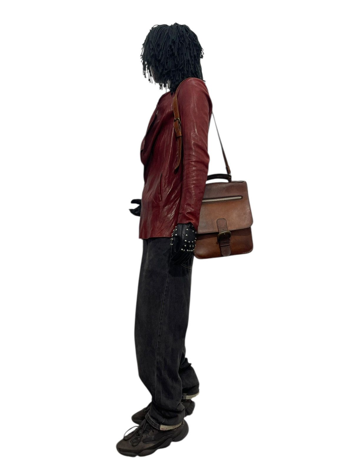 Genuine Leather Full Leather Beauty Patina Vtg Herz Japan Satchel Bag 5🟩 Size ONE SIZE - 3 Thumbnail