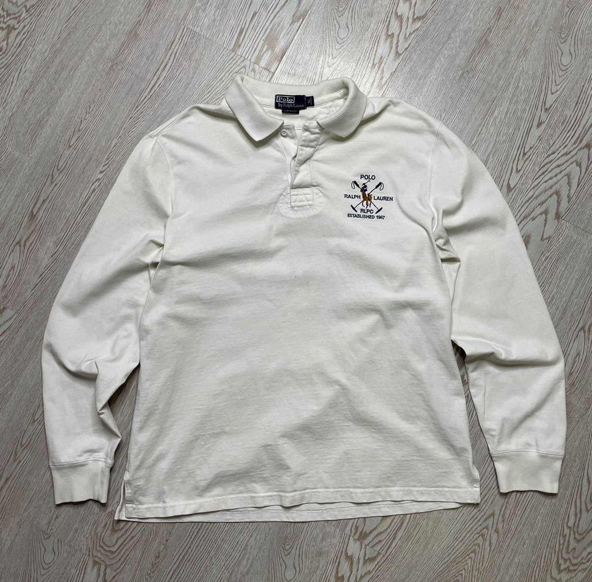 Polo Ralph Lauren Vintage Polo Ralph Lauren RLPC Big Logo Rugby Shirt Size US XL / EU 56 / 4 - 2 Thumbnail