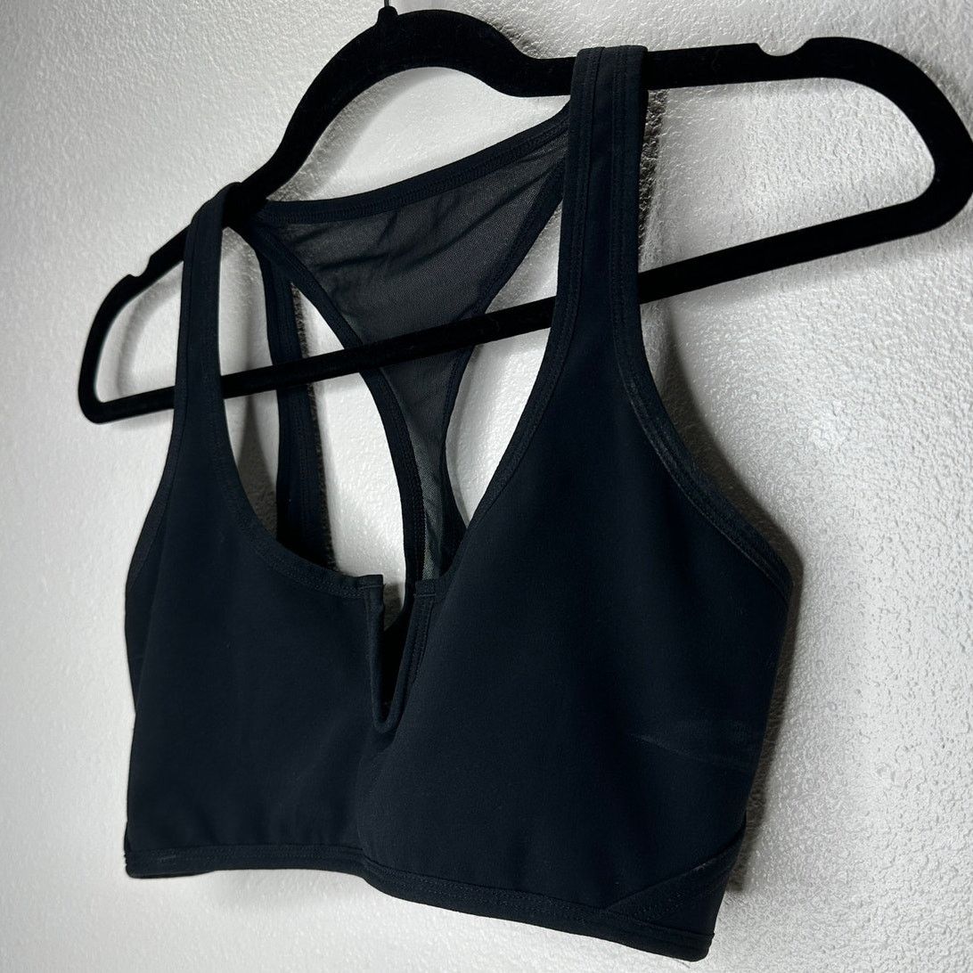 Other L SPACE Black V-Neck Back Mesh Racerback Sports Bra Large Size L / US 10 / IT 46 - 2 Thumbnail