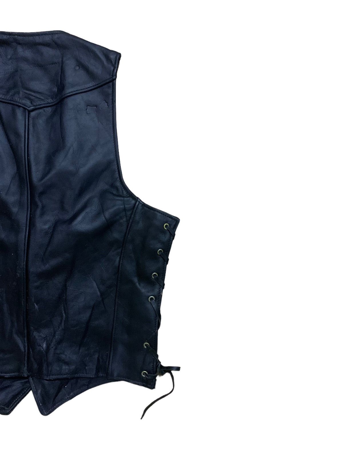 Schott 🔥Last Drop🔥 Vintage Schott Punk Leather Pocket Vest Size US S / EU 44-46 / 1 - 8 Thumbnail