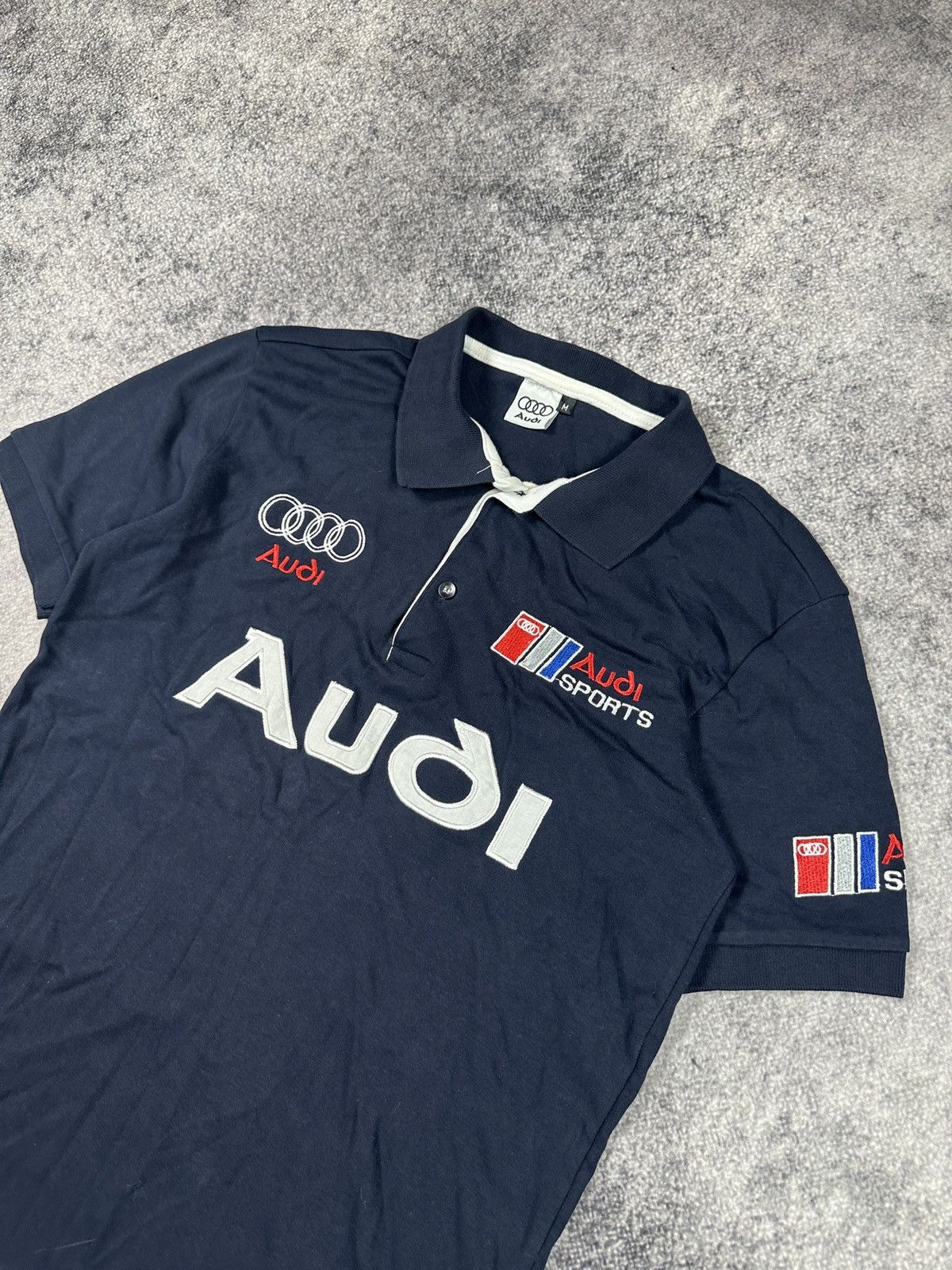 Audi F-1 Audi Sports Big Logo Polo Racing Rare L USA Casual Size US M / EU 48-50 / 2 - 2 Thumbnail