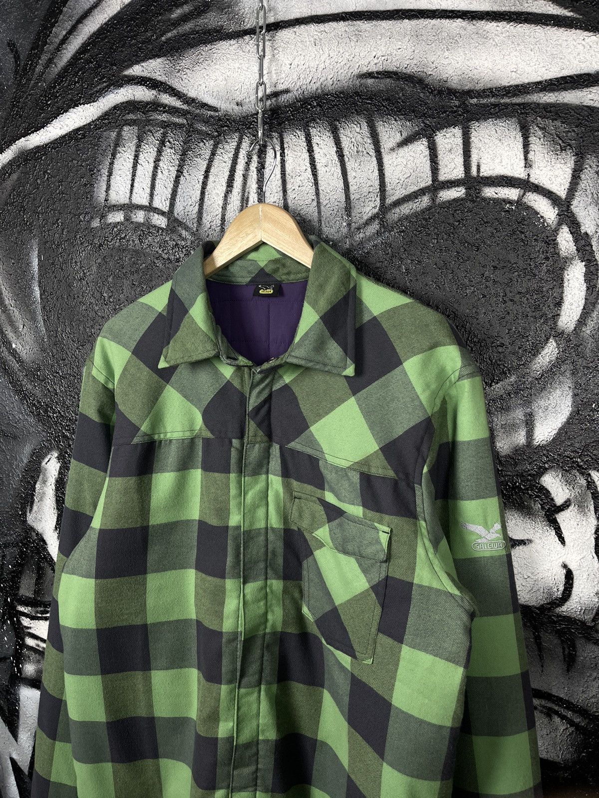 SALEWA Salewa Polarlite Outdoor Plaid Green Fleece Overshoot Jacket Men’s Size XXL Size US XXL / EU 58 / 5 - 6 Thumbnail