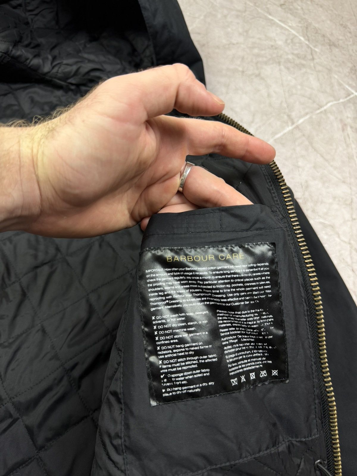 Barbour Barbour Retail Fog Parka Black Waxed Cotton Small Size US S / EU 44-46 / 1 - 6 Thumbnail